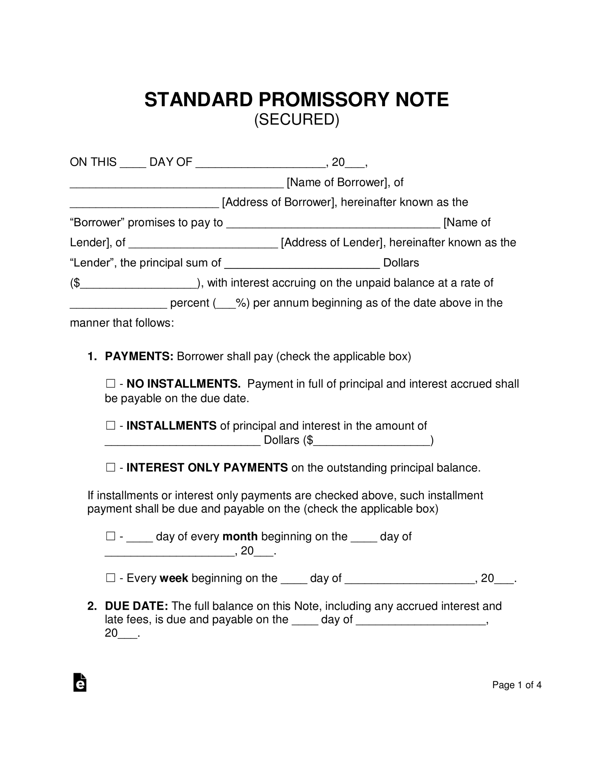 001 Standard Secured Promissory Note Template Ideas Stirring For Convertible Loan Note Template