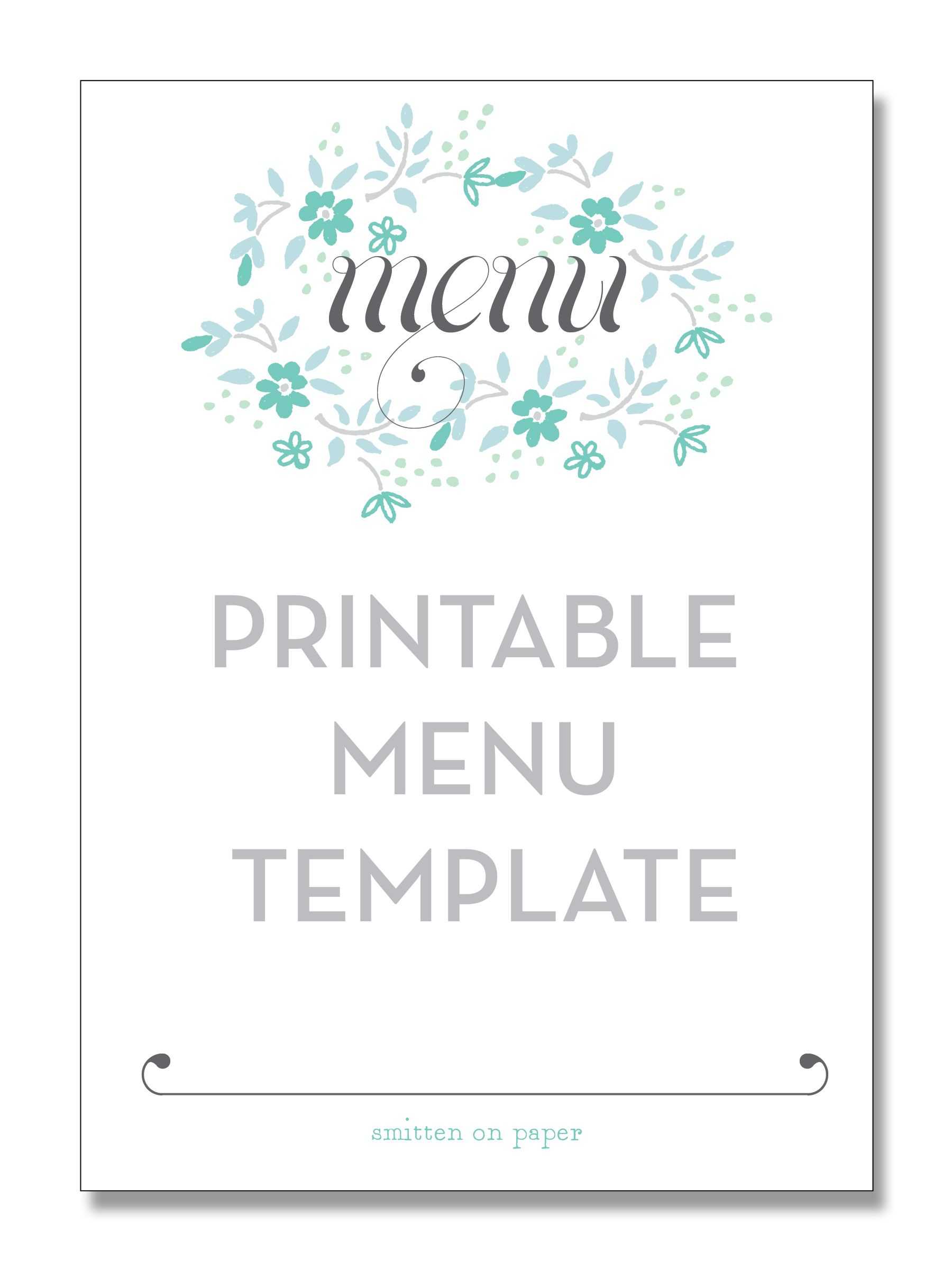002 Template Ideas Free Printable Dinner Party Menu For Free Printable Dinner Menu Template