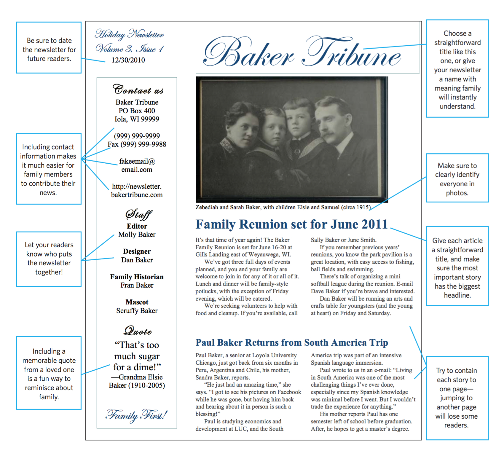 002 Template Ideas Screen Shot At Pm Family Newsletter Intended For Family Newsletter Template