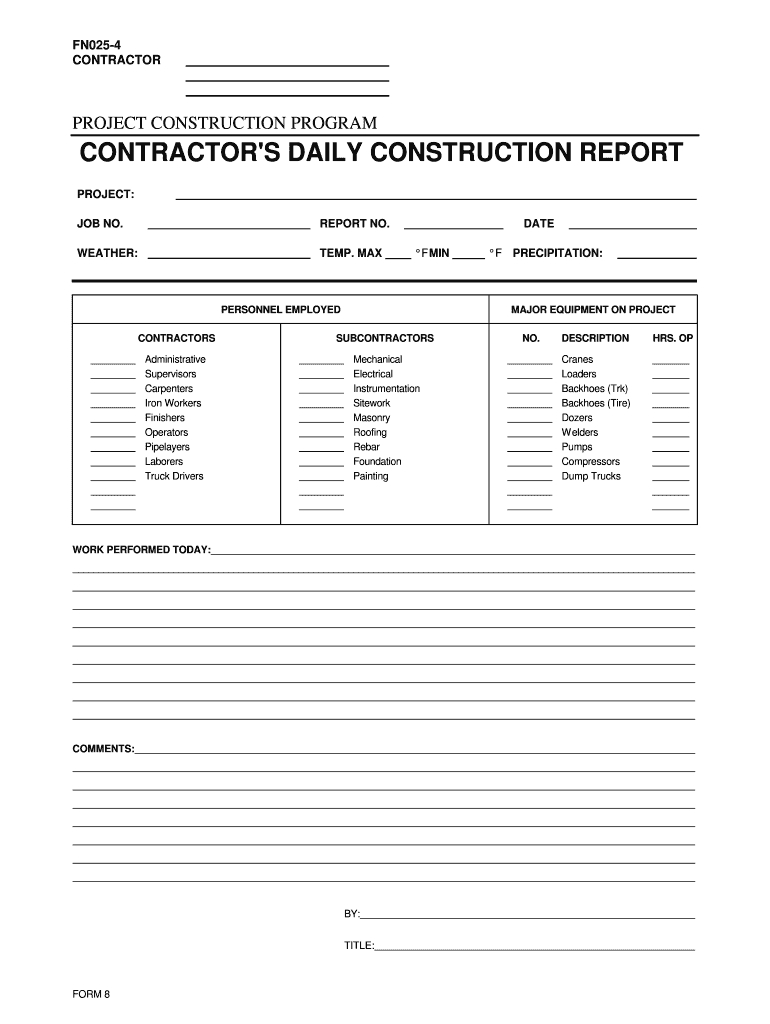 003 Construction Daily Report Sample Template Ideas Awful For Daily Site Report Template