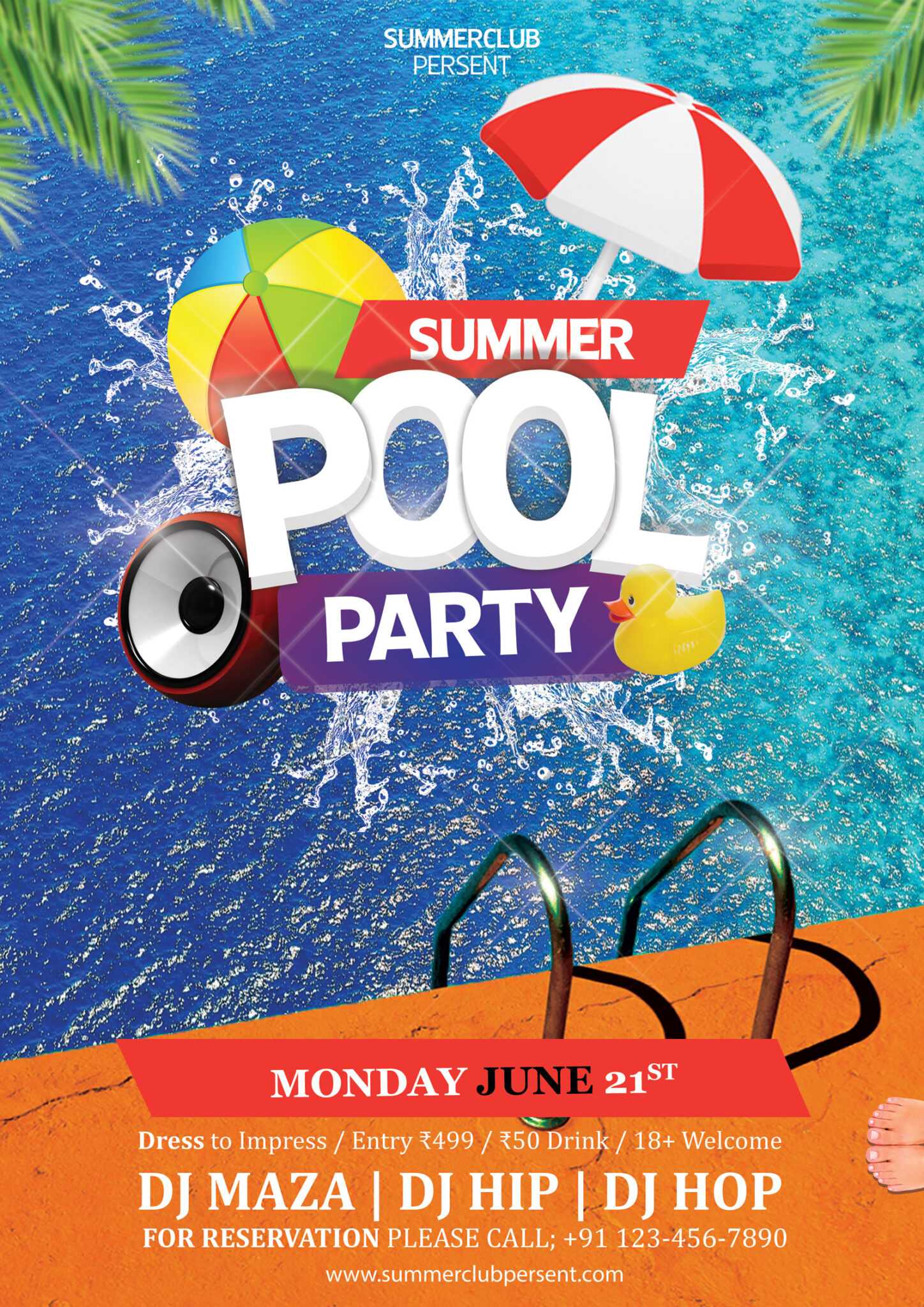 Free Pool Party Flyer Templates Best Professional Templates