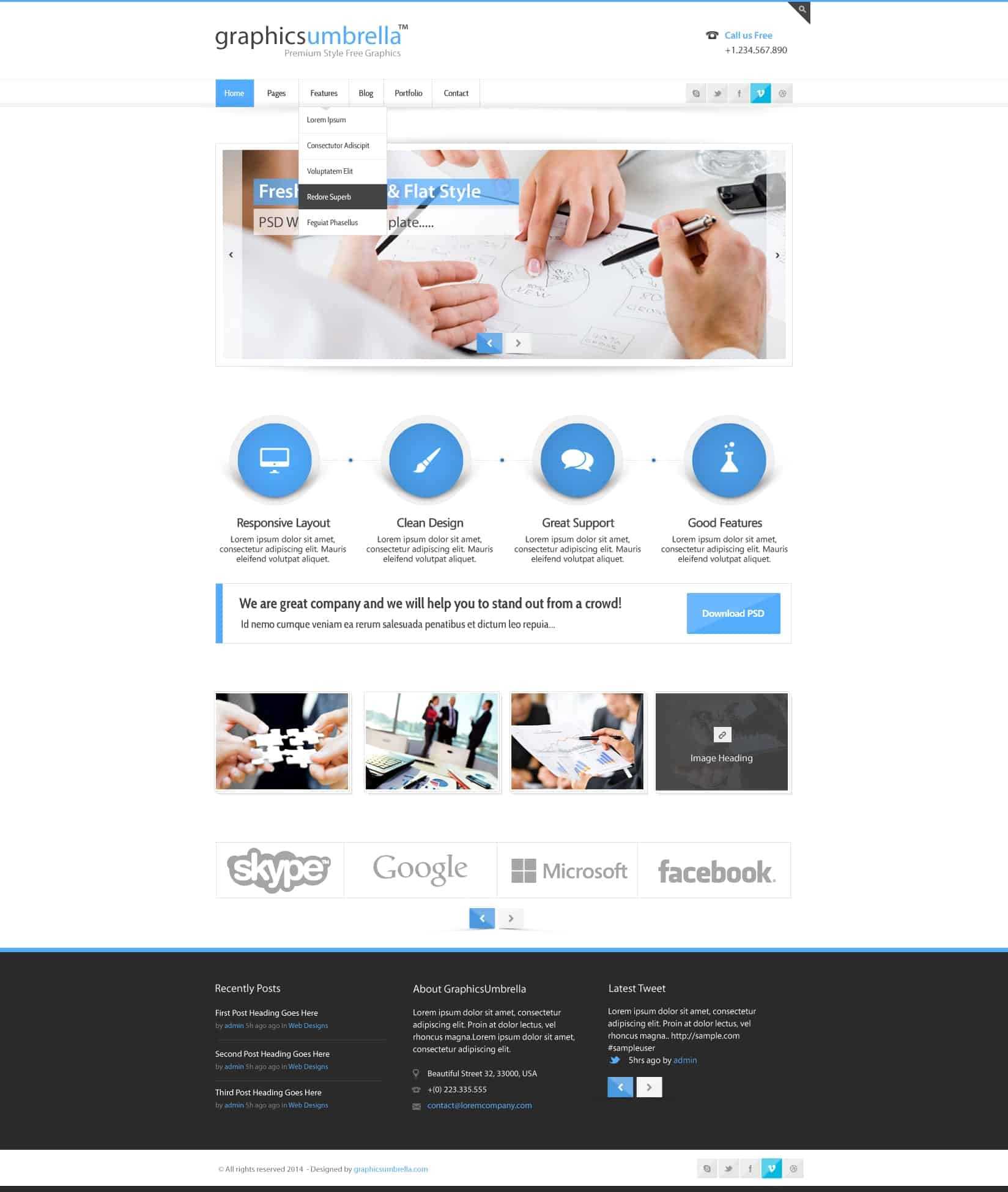003 Free Psd Web Templates Template Ideas Download Awful Within Free Psd Website Templates For Business