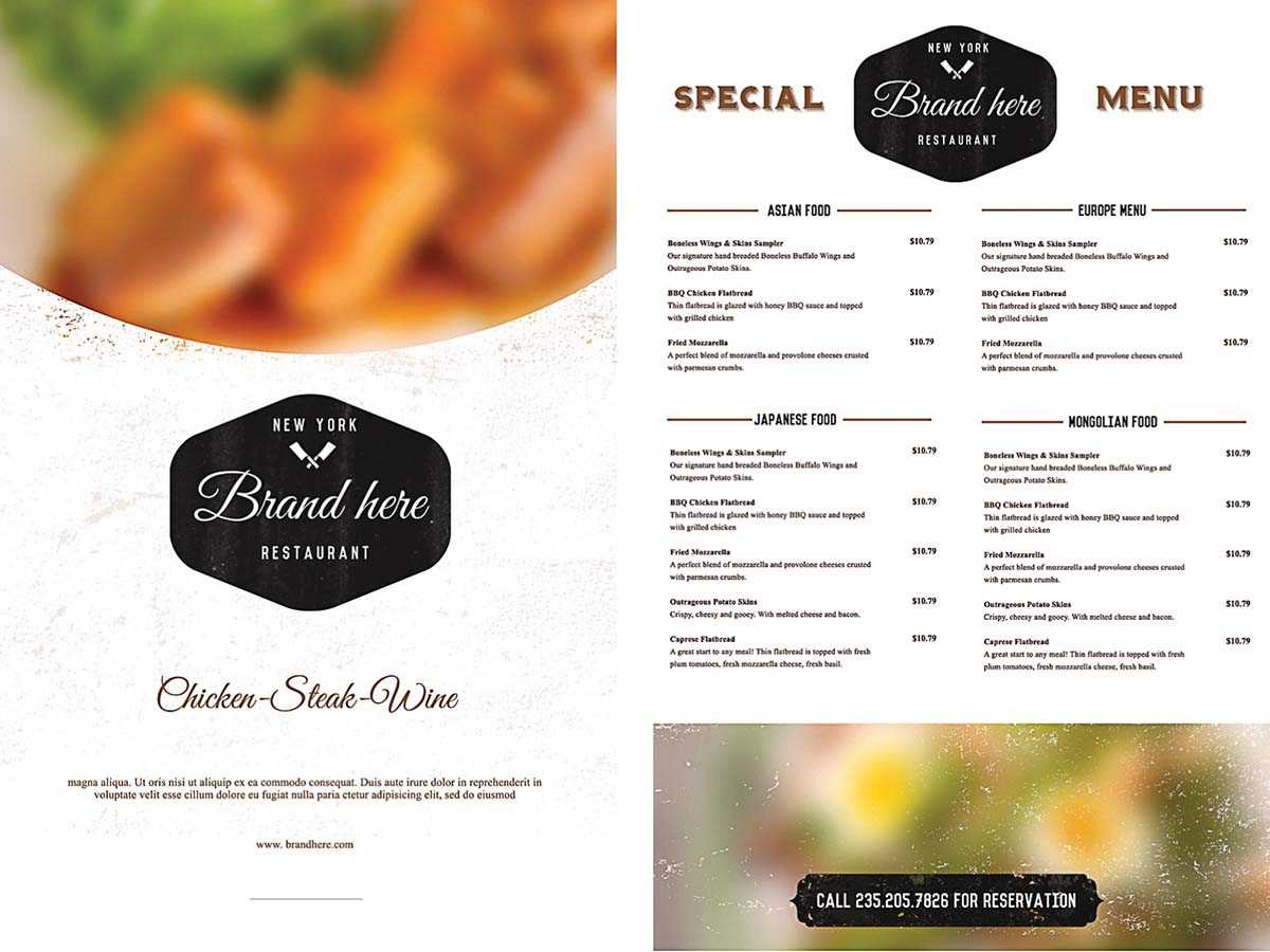 003 Restaurant Menu Templates Free Download With Dinner Plus Pertaining To Free Html Menu Templates
