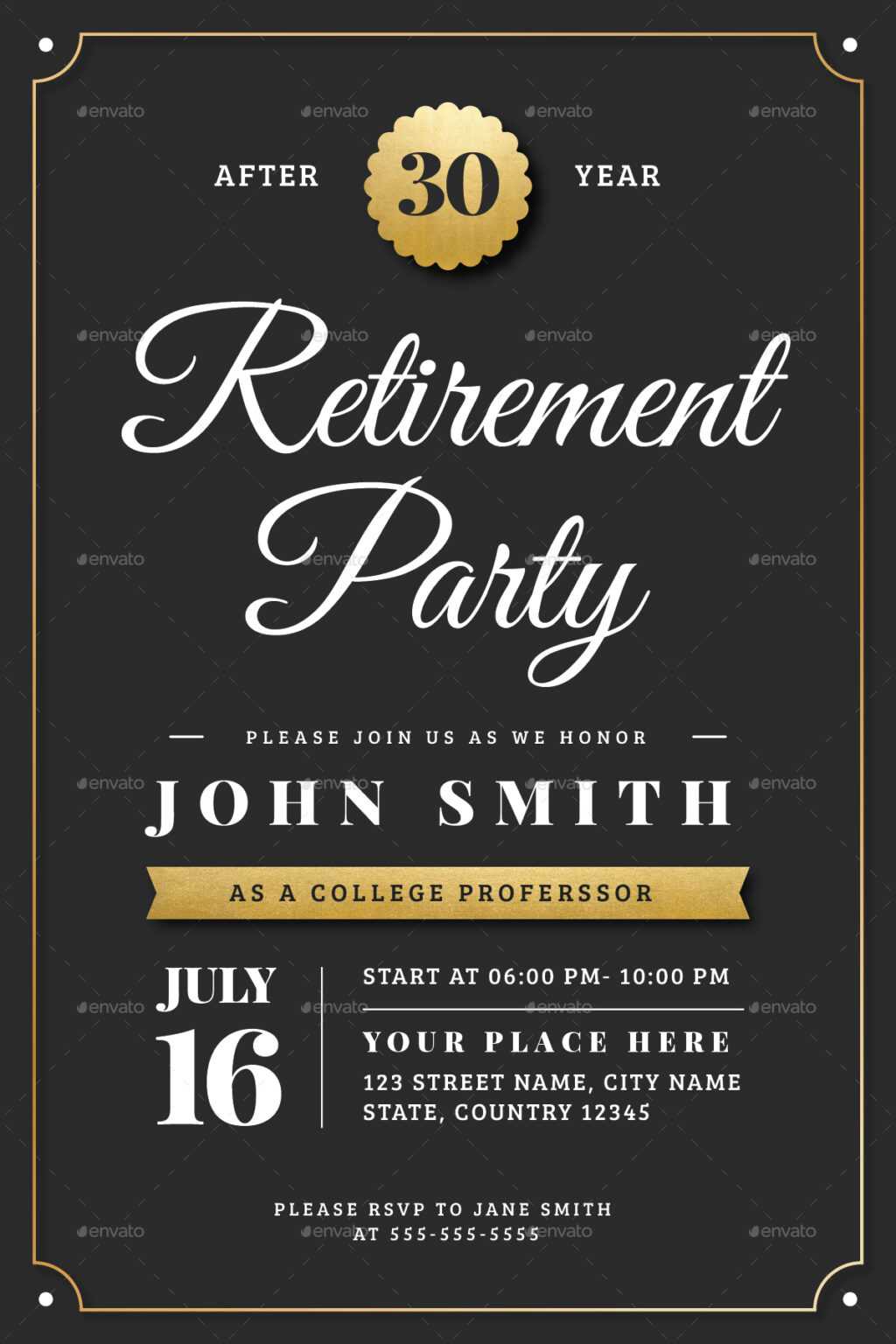 Free Retirement Flyer Templates Professional fromgrandma best