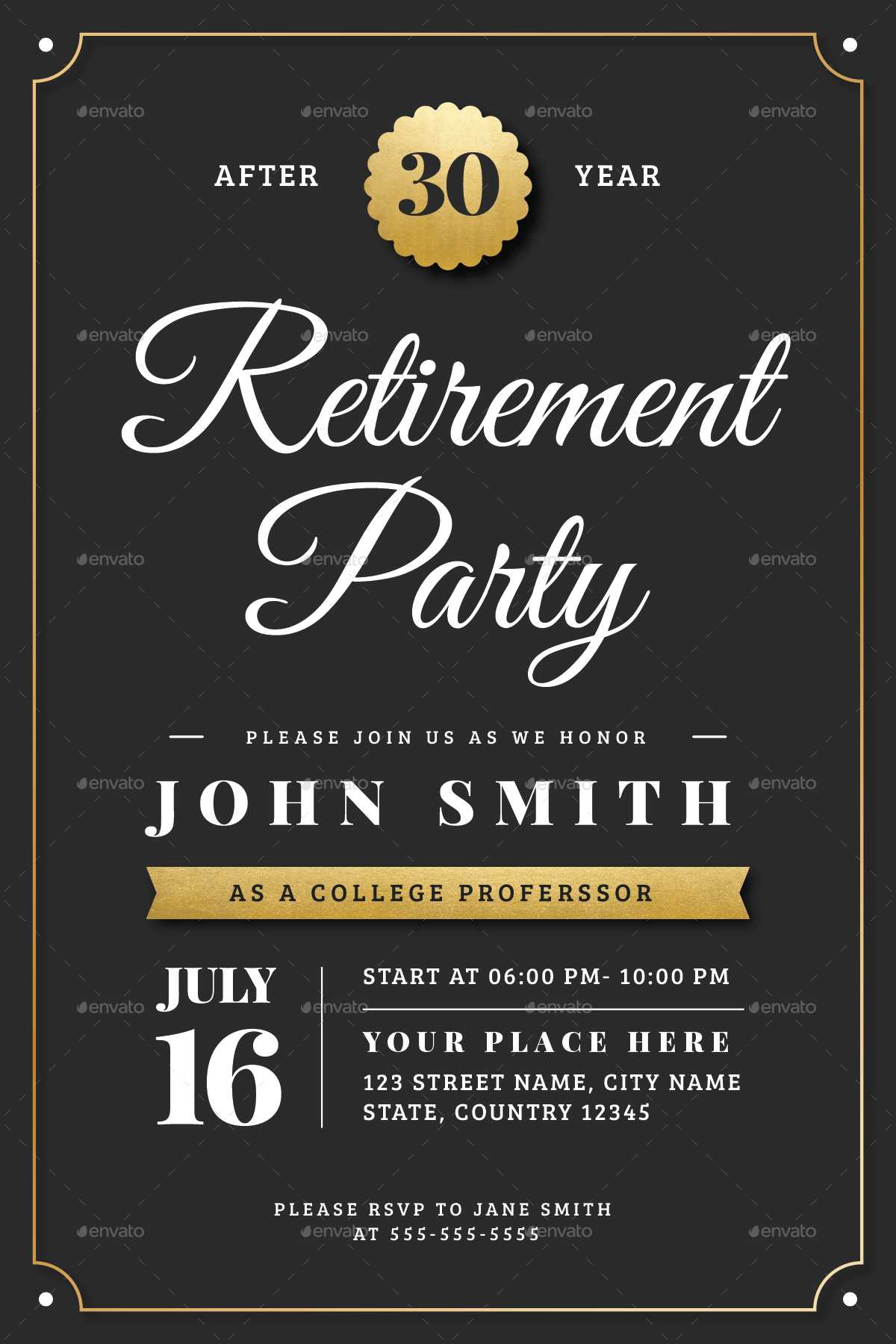 003 Retirement Flyer Template Free Party Templates With Regard To Free Retirement Flyer Templates