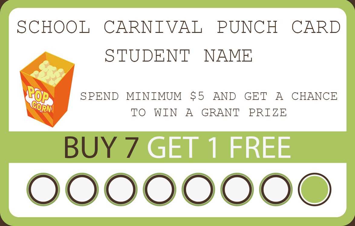 003 School Carnival Punch Card Template Ideas Shocking Word Within Free Printable Punch Card Template