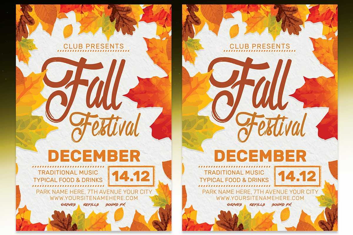 003 Template Ideas Fall Festival Flyer Templates Preview Within Fall Festival Flyer Templates Free