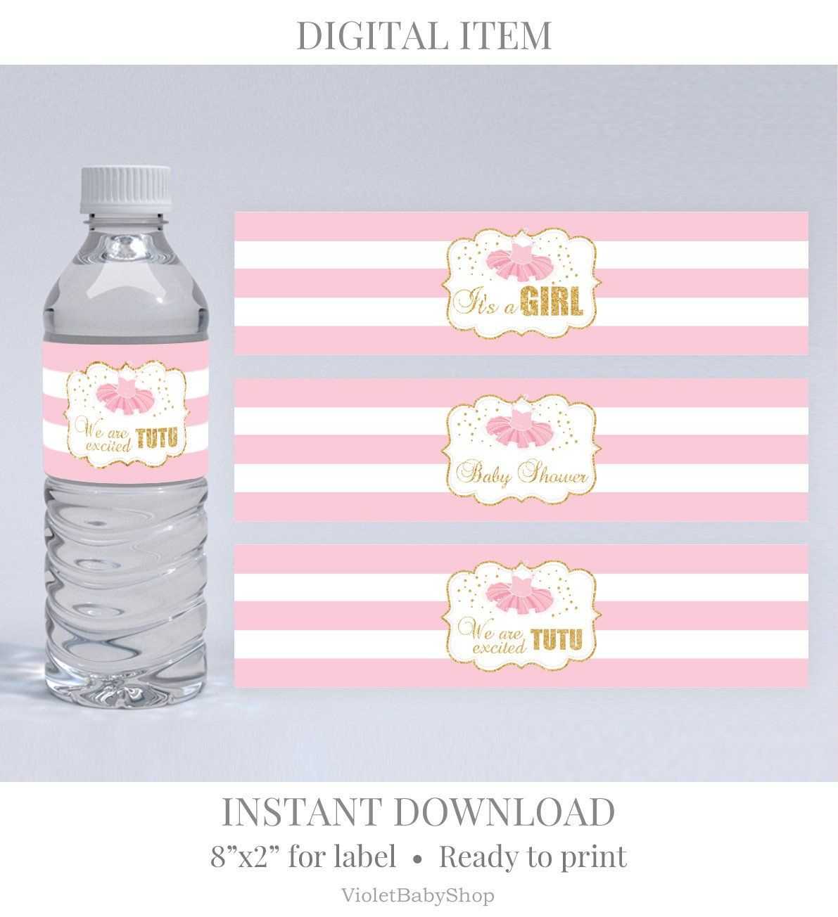 003 Template Ideas Water Bottle Labels Free Baby Shower Inside Free Water Bottle Labels For Baby Shower Template