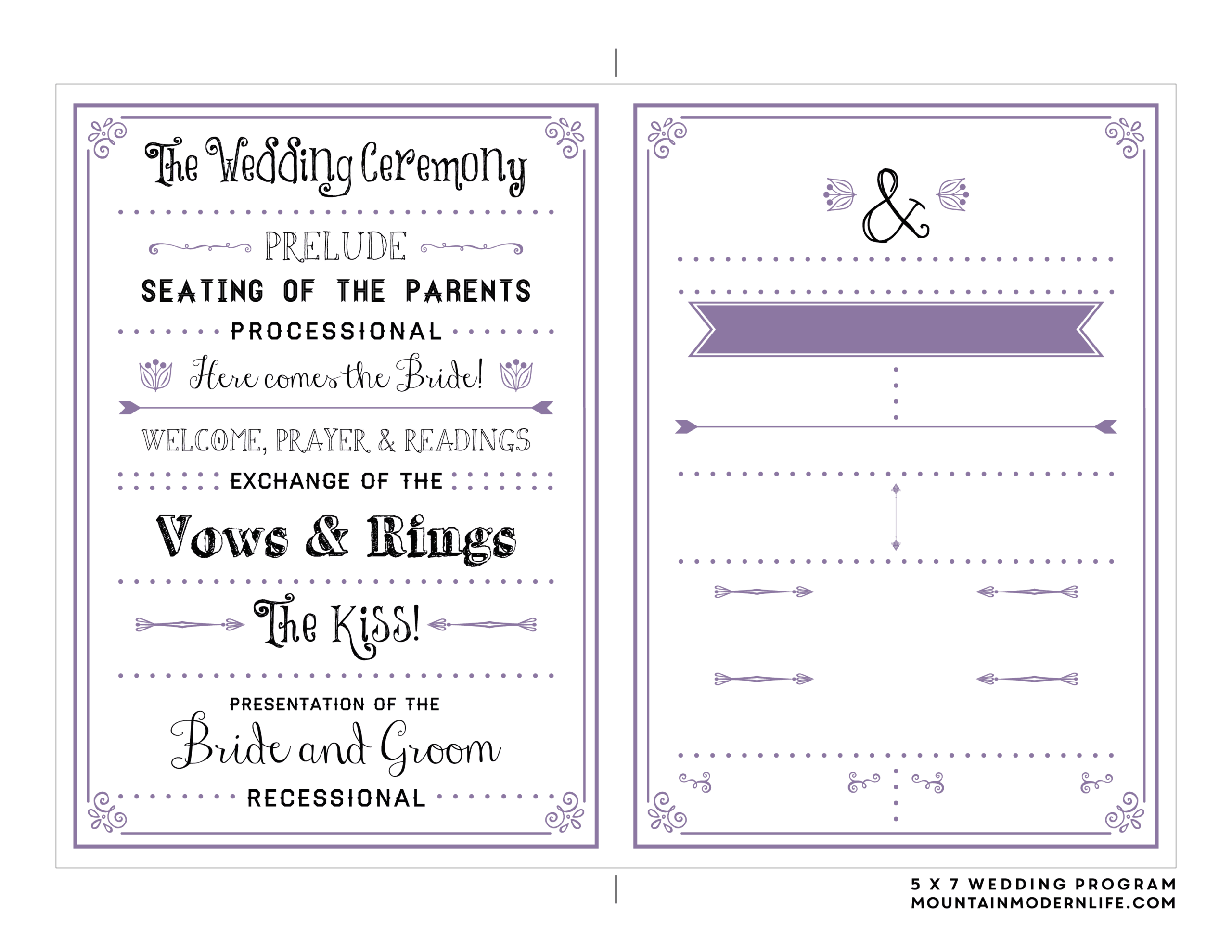 003 Template Ideas Wedding Program Free Printable Per Page X Throughout Free Printable Wedding Program Templates Word