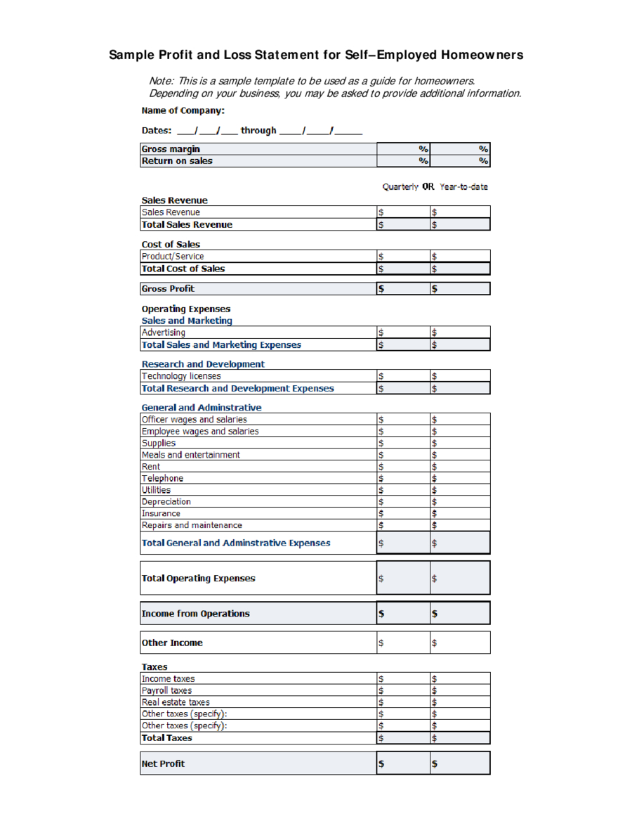 004 Free Small Business Financial Statement Template With With Financial Statement For Small Business Template