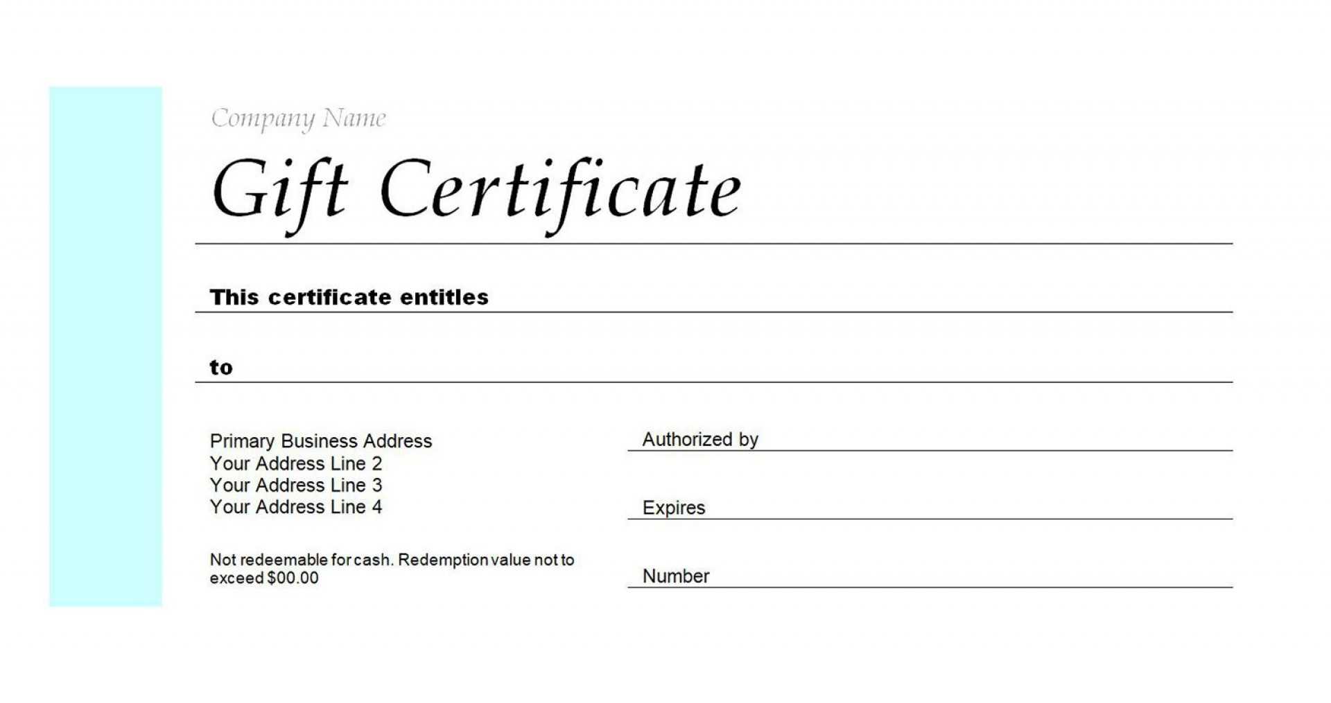004 Gift Blank Certificate Template Astounding Ideas Inside Company Gift Certificate Template