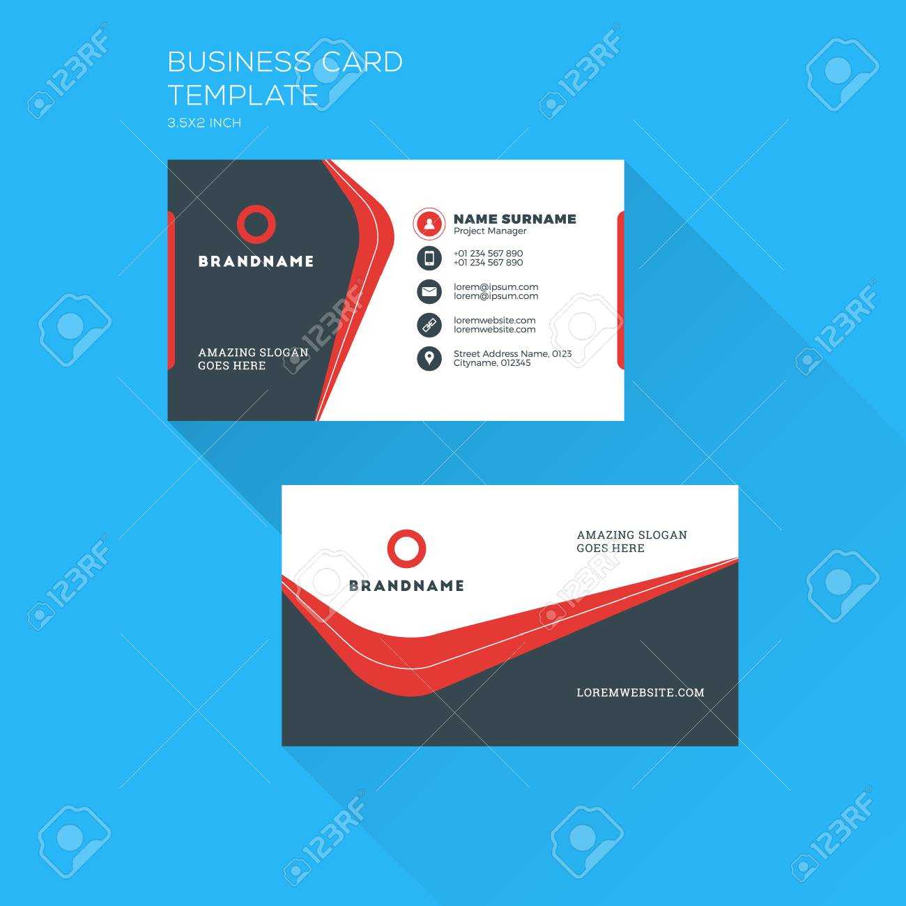 005 Corporate Business Card Print Template Personal Visiting Regarding Free Personal Business Card Templates