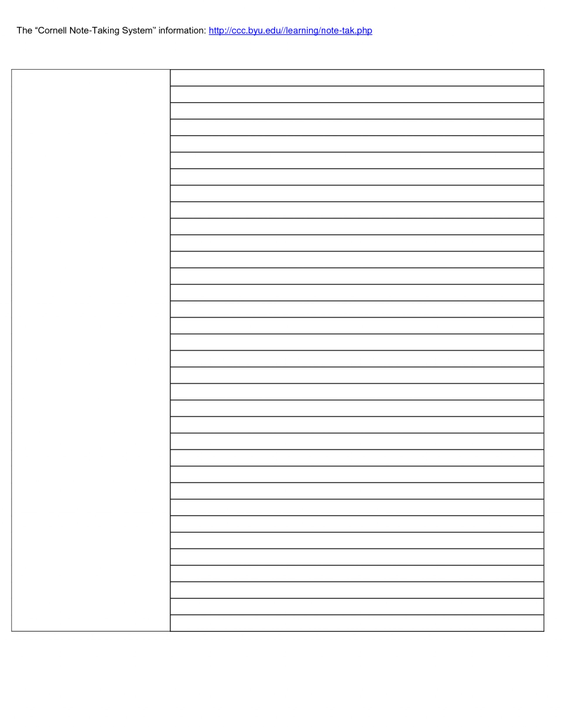 005 Note Taking Template Word Ideas Unforgettable Cornell For Cornell Note Template Word