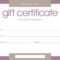 005 Stunning Free Customizable Gift Certificate Template Inside Custom Gift Certificate Template