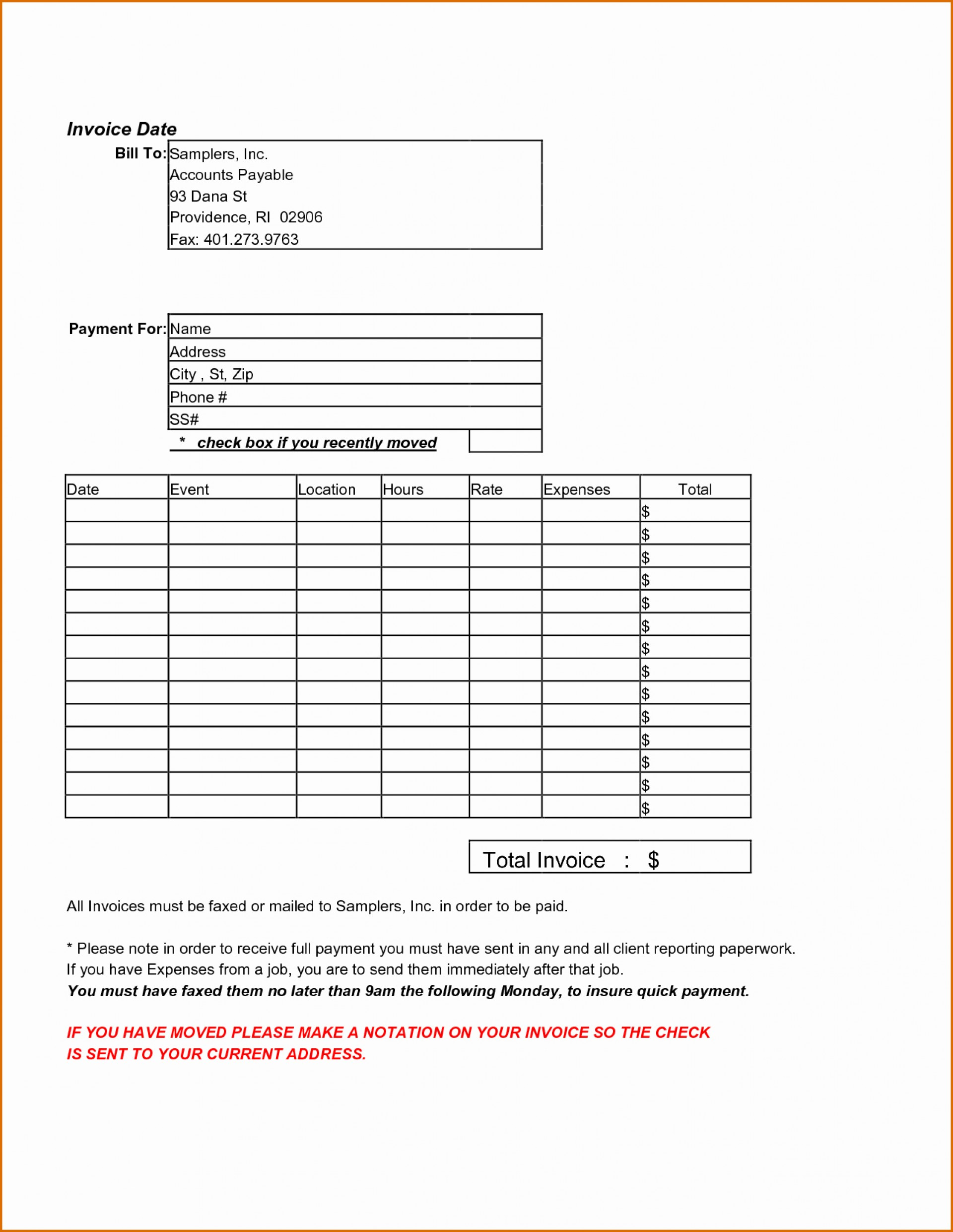 005 Template Ideas Free Printable Invoices For Contractors Pertaining To Contractor Invoices Templates