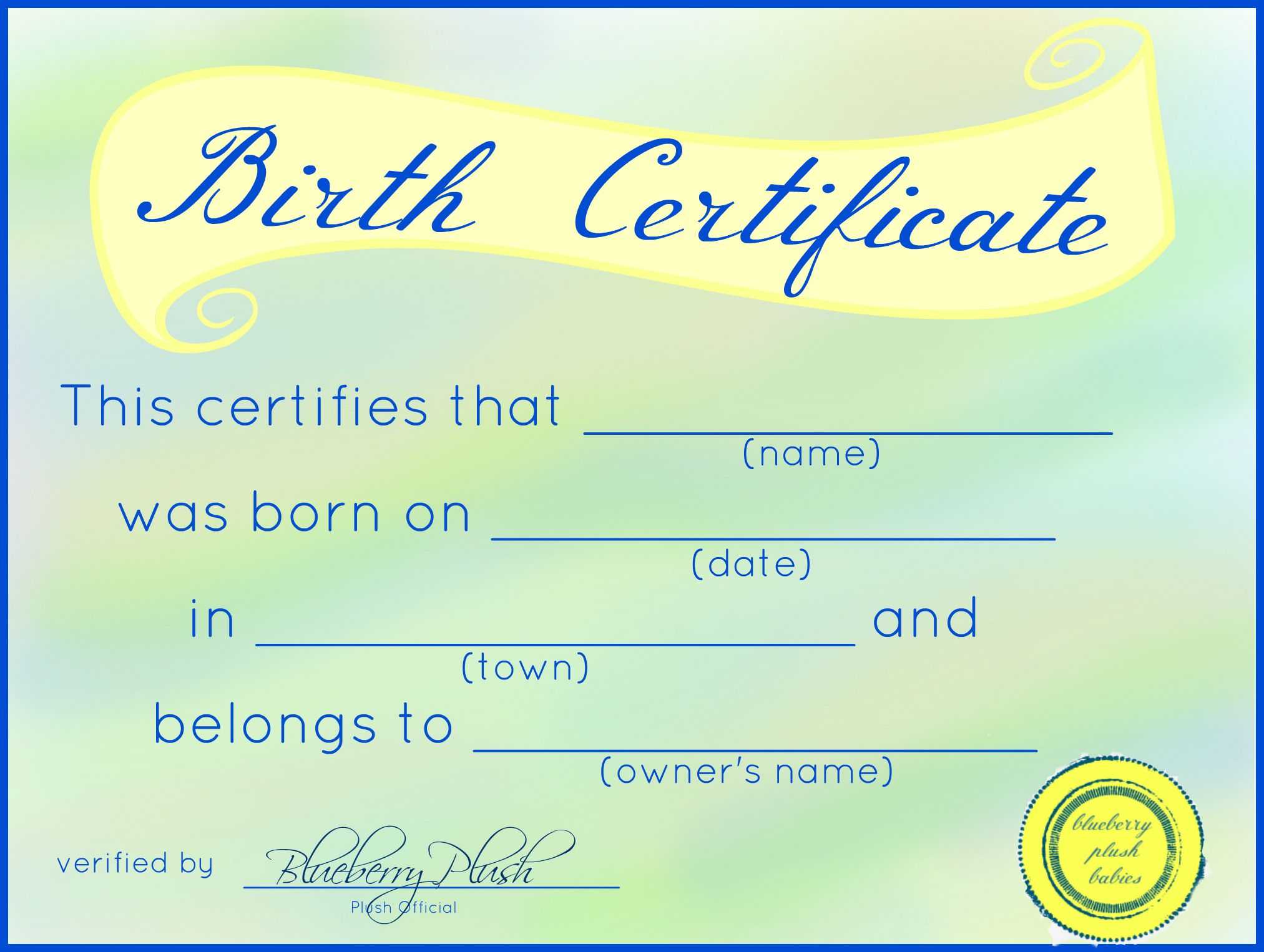 007 Template Ideas Free Birth Impressive Certificate Pertaining To Fake Birth Certificate Template