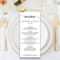 007 Wedding Menu Template Cards Printable Formal Dinner Pdf In Free Printable Dinner Menu Template