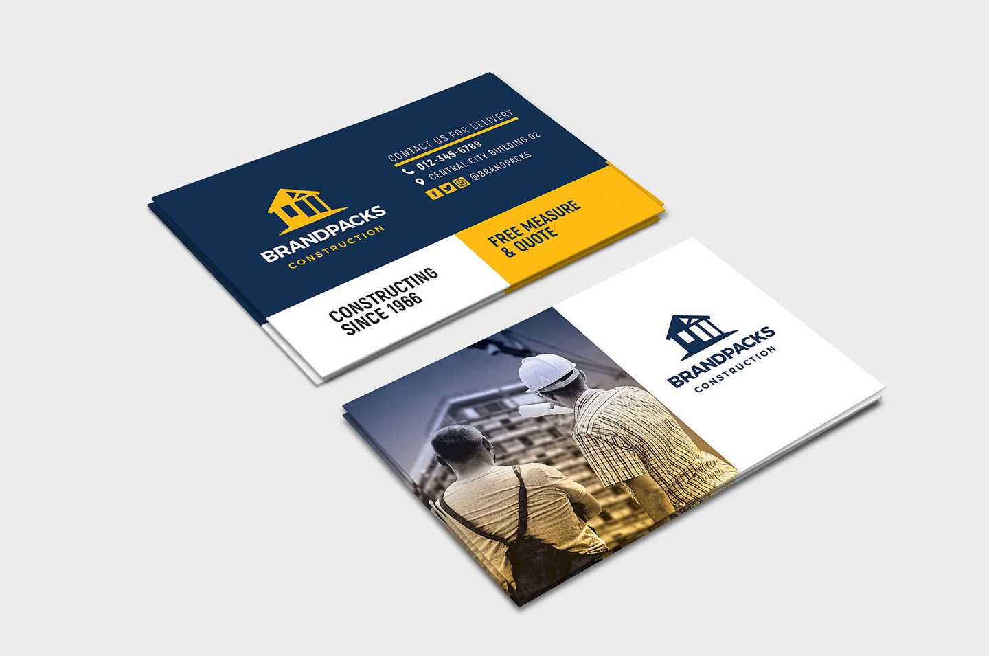008 Construction Company Business Card Template Templates Pertaining To Company Business Cards Templates