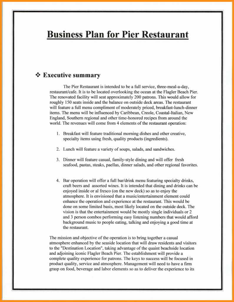 009 Business Plan Template For Restaurant Ideas Food With Regard To Food Delivery Business Plan Template
