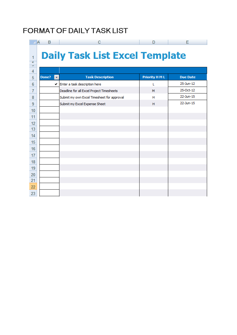 009 Daily Todo List Template Excel Task For Word Imposing In Daily Task List Template Word