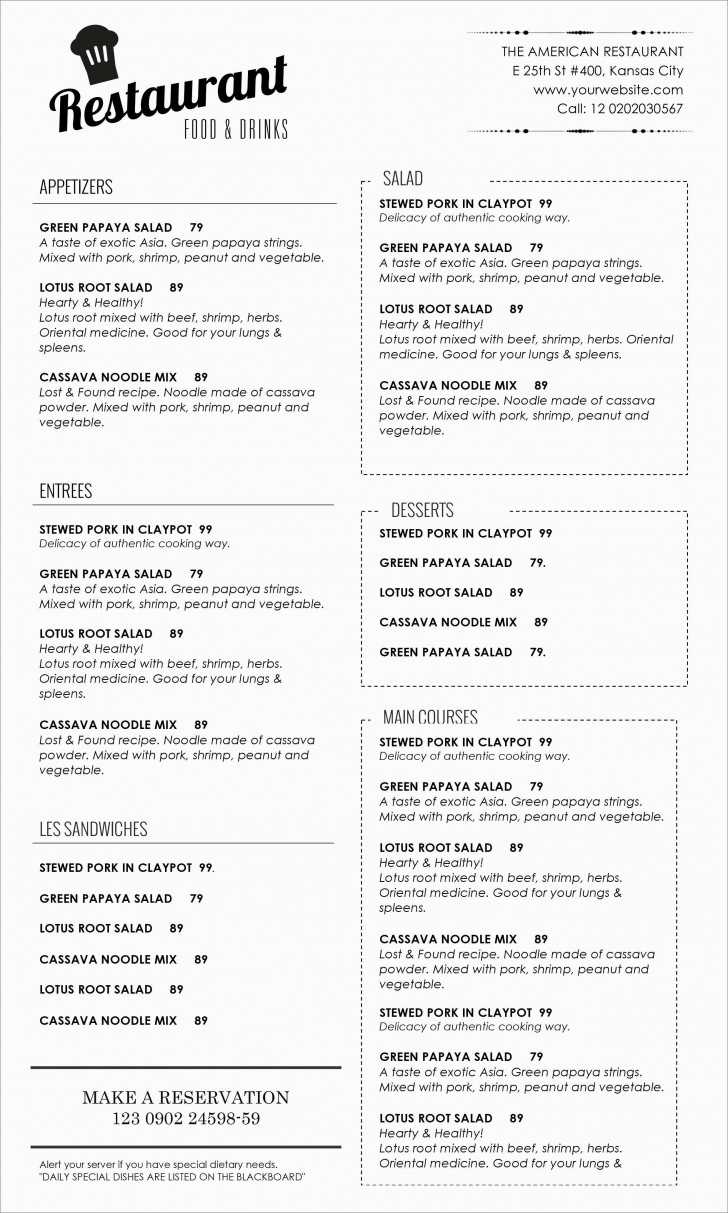 009 Free Printable Blank Restaurant Menu Templates Template Throughout Diner Menu Template