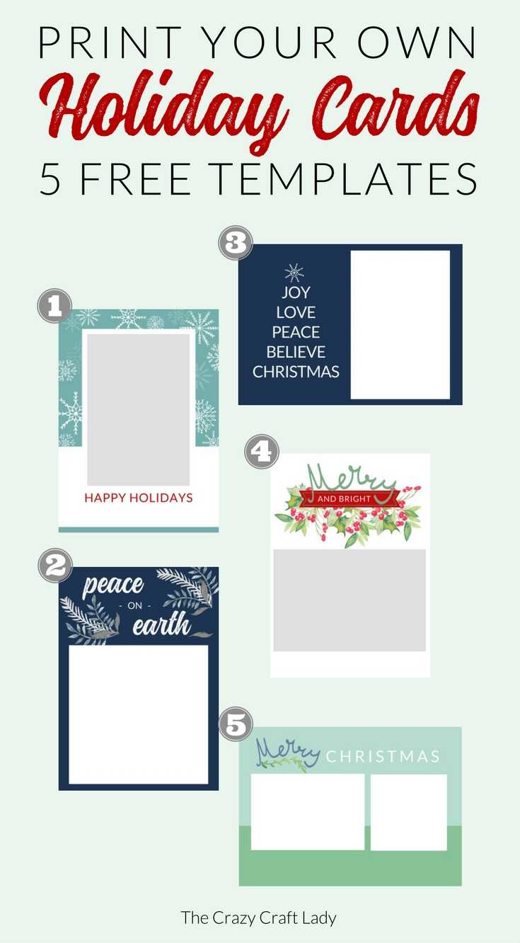 009 Free Printable Holiday Photo Card Templates Template For Free Holiday Photo Card Templates