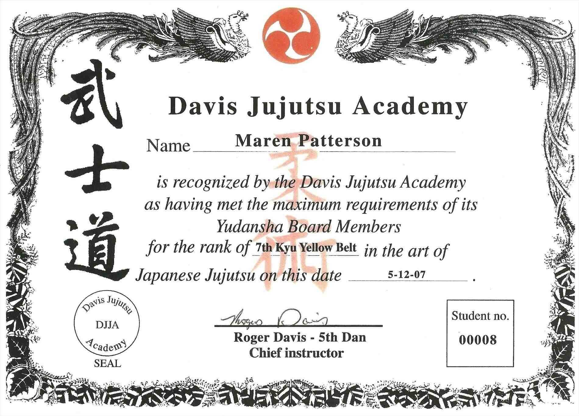 009 Martial Arts Certificate Templates Free Best Solutions For Free Art 