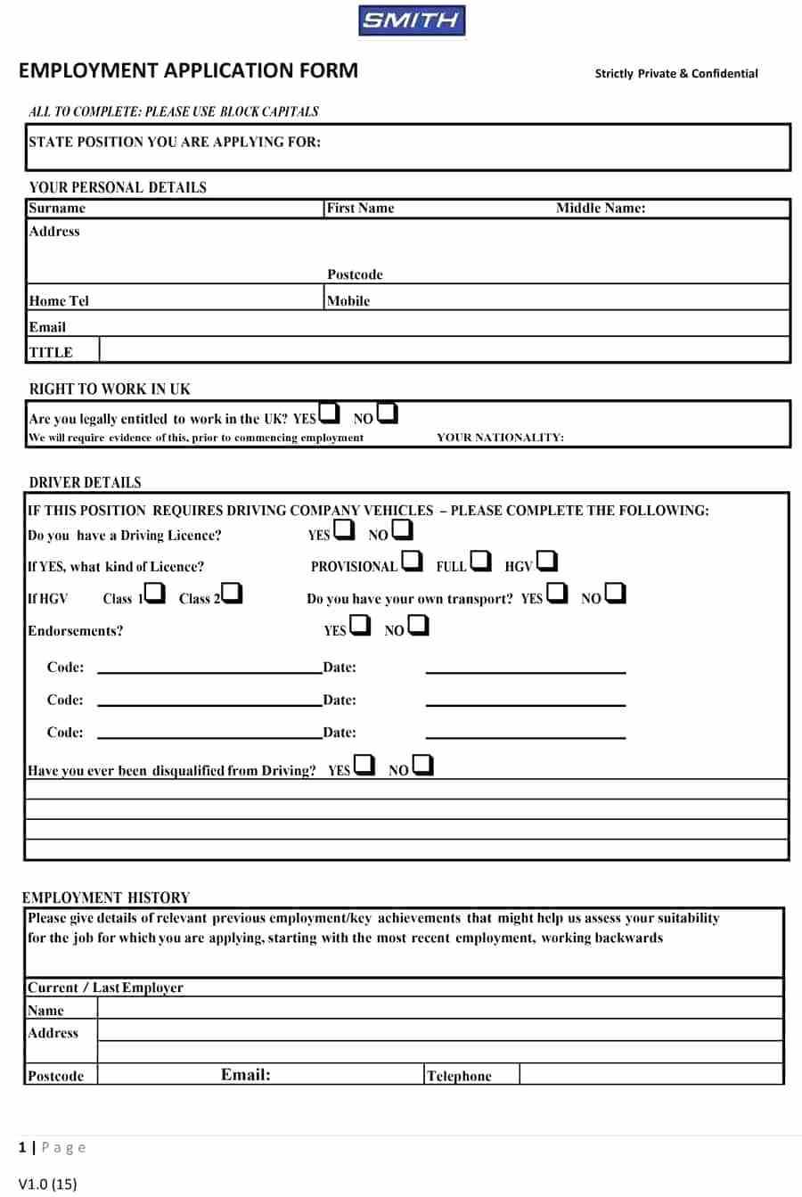 010 Employment Application Word Template Ideas Free Standard Regarding Employment Application Template Microsoft Word