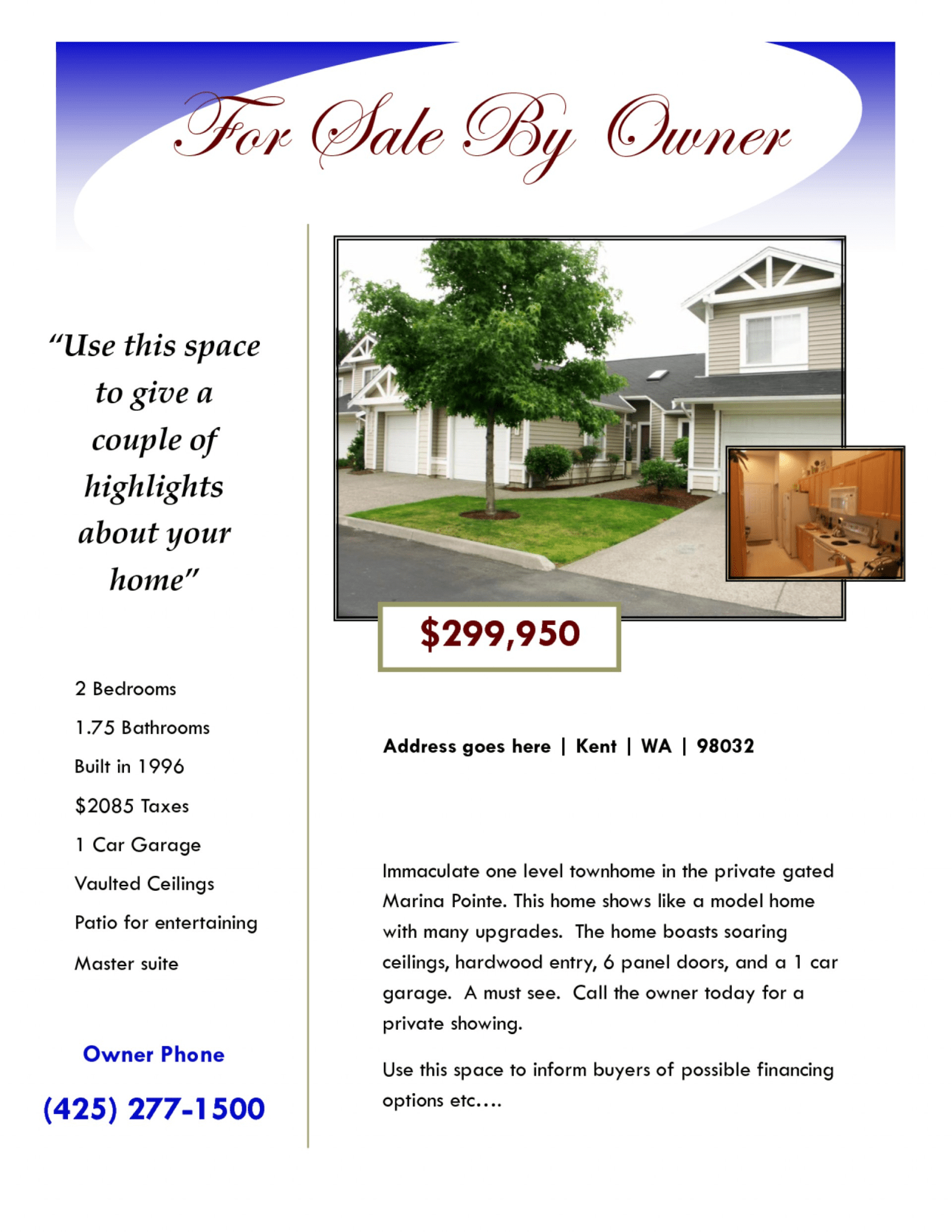 free real estate flyer designs