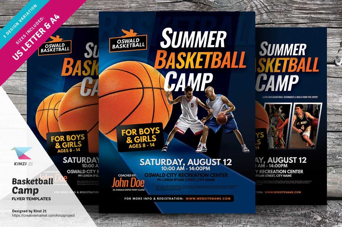 011 01 Creative Market Basketball Camp Flyer Templates With Football Camp Flyer Template
