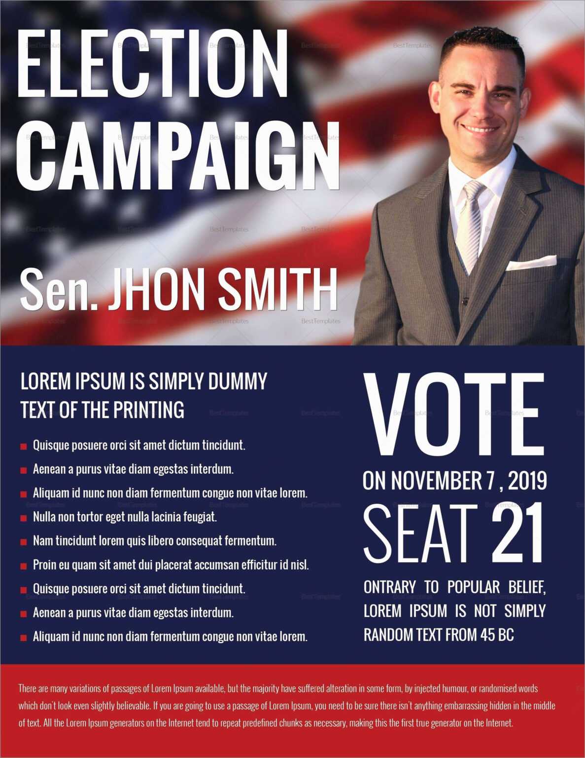 Campaign poster template example