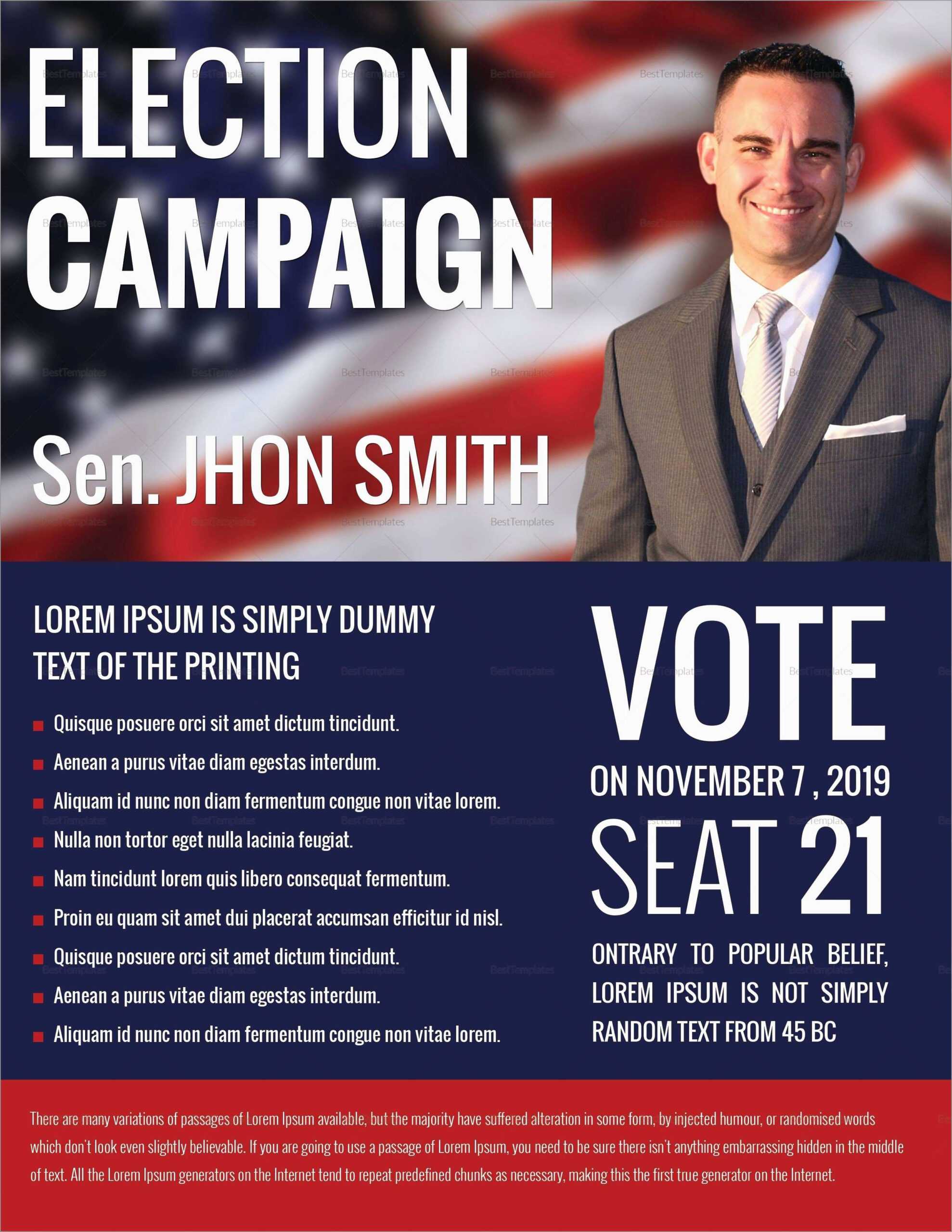 011 Campaign Poster Template Free Ideas Cards Unique Quality In Election Flyers Templates Free
