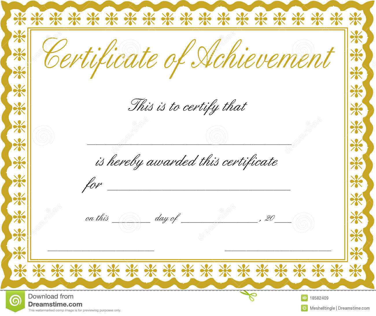 011 Free Printable Certificate Of Achievement Template Blank Intended For Free Printable Certificate Of Achievement Template