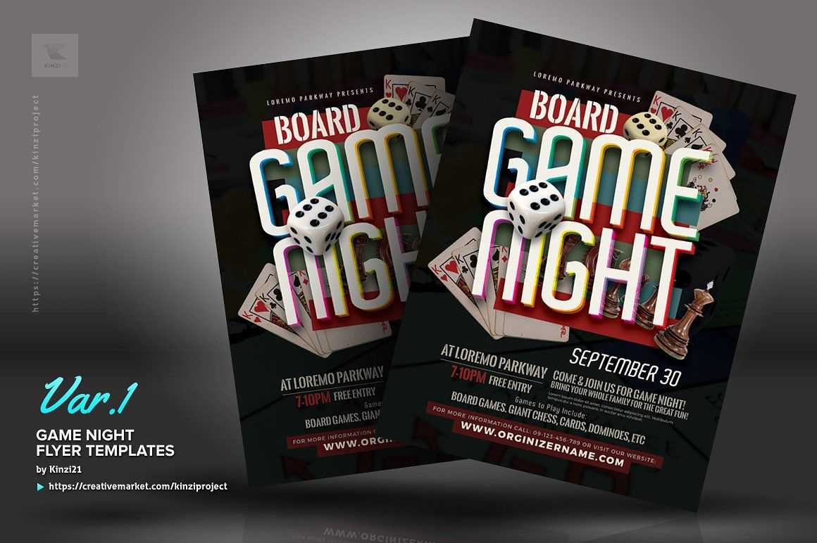 012 Game Night Flyer Template Staggering Ideas Board Psd In Family Night Flyer Template