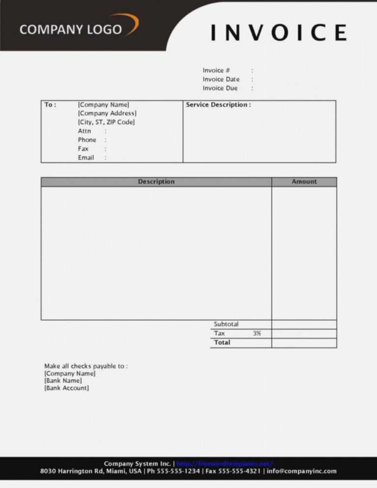 how to create an invoice in microsoft word