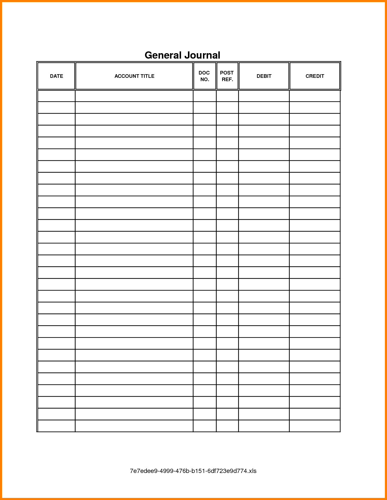 012 Template Ideas General Journal Ledger Accounting With Double Entry Journal Template For Word