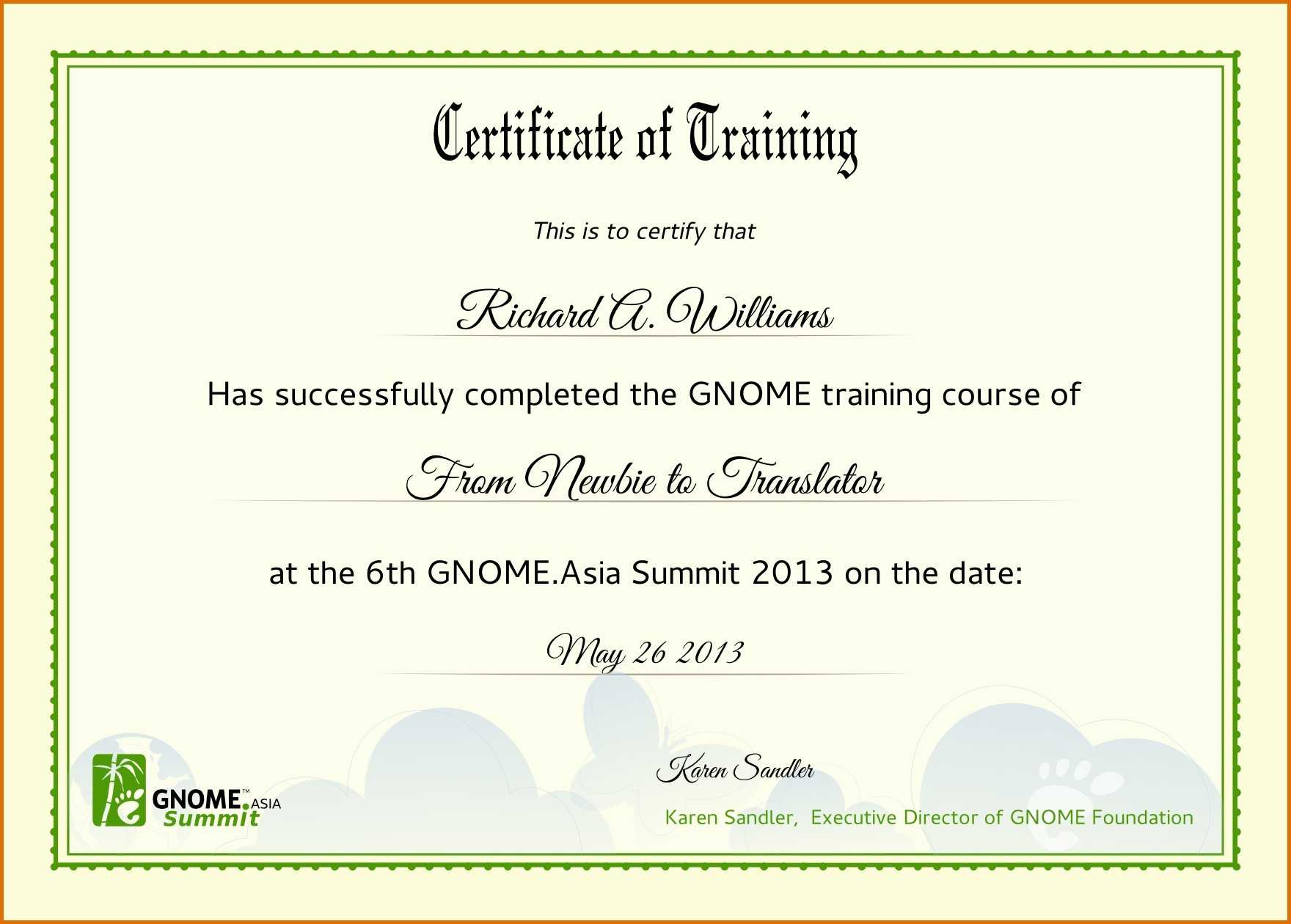 014 Certificate Of Completion Template Free Download Course Inside Class Completion Certificate Template