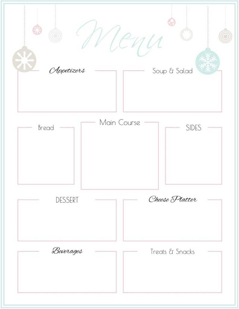 014 Free Printable Dinner Party Menu Templates Template Regarding Free Printable Menu Template