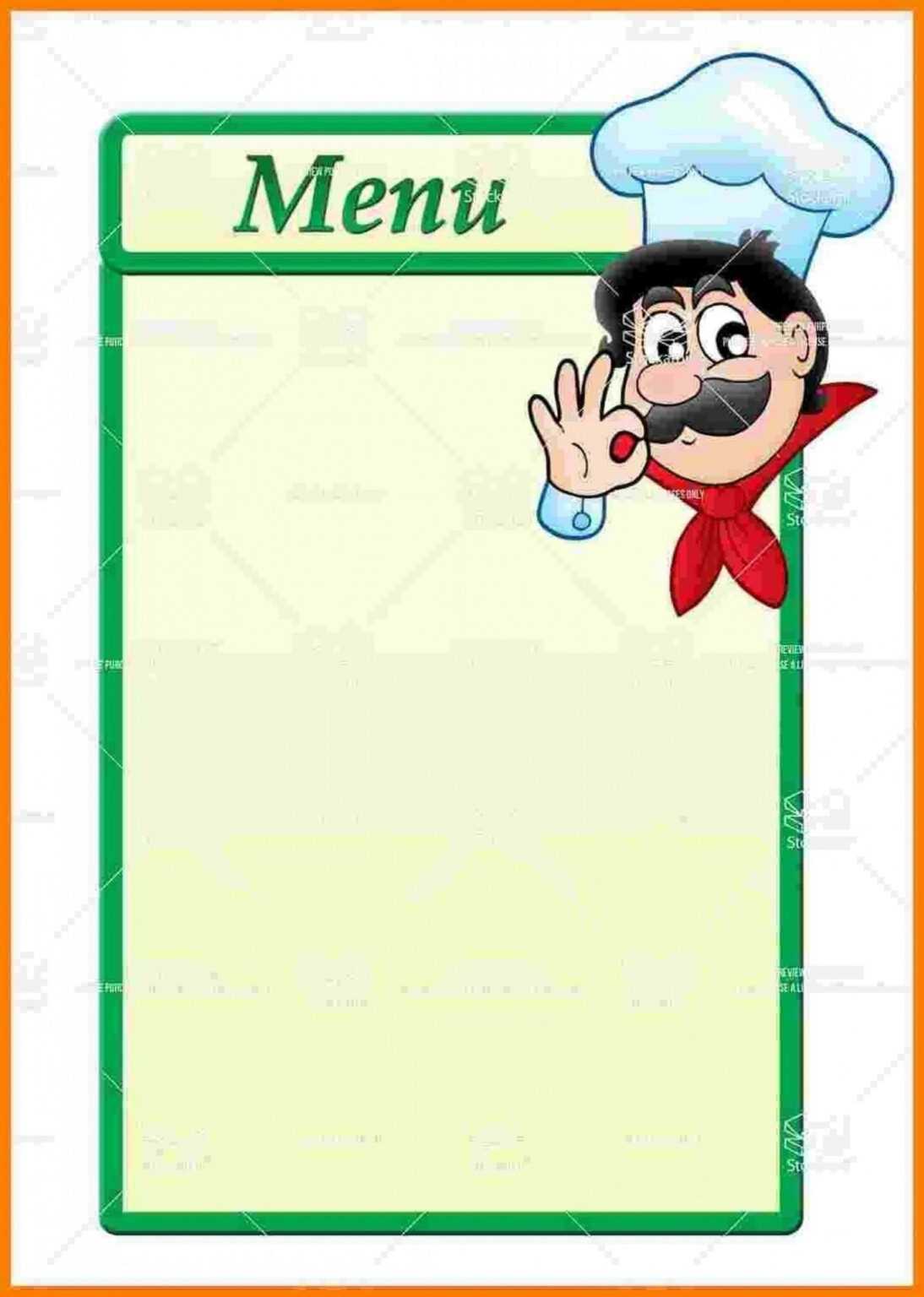 014 Template Ideas Blank Restaurant Menu Filter After Throughout Empty