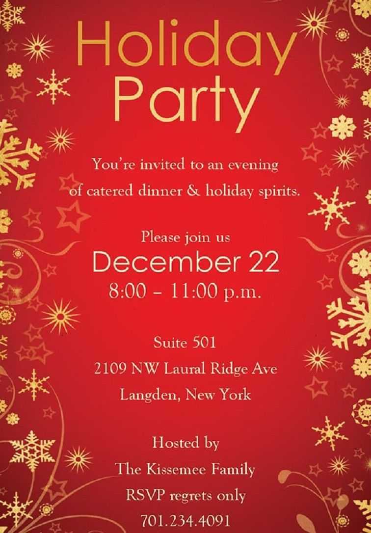 014 Template Ideas Free Download Christmas Party Flyer For Free Christmas Invitation Templates For Word