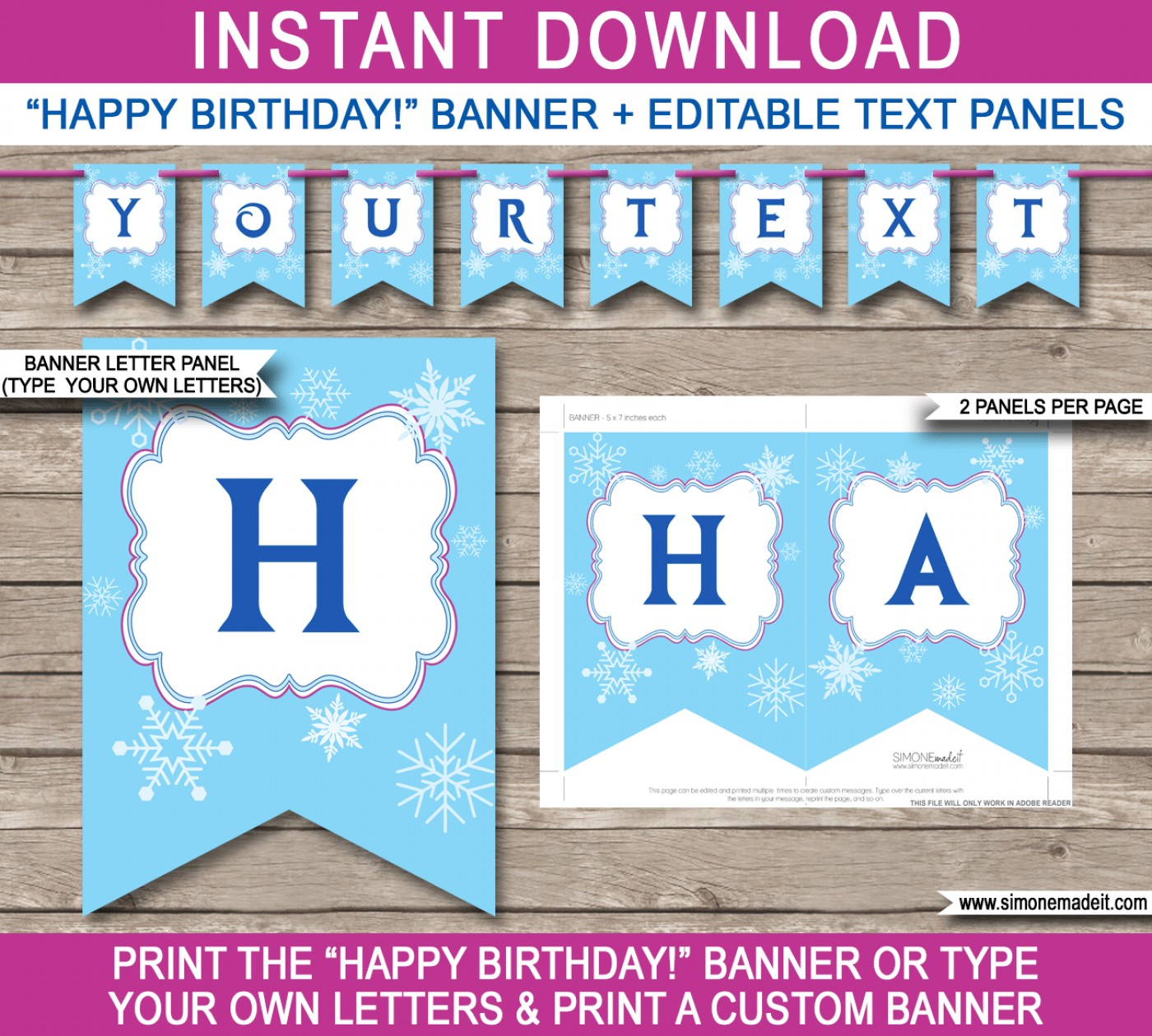 016 Diy Birthday Banner Template Free Printable Happy Intended For Diy Banner Template Free