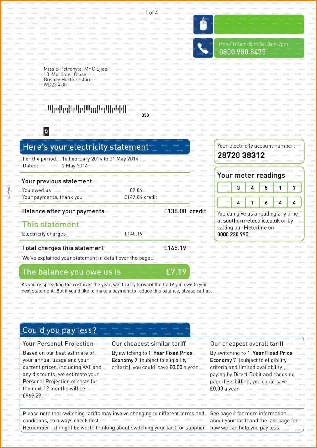 016 Template Ideas Fake Utility Bill Lbl Home Defense With Fake Utility