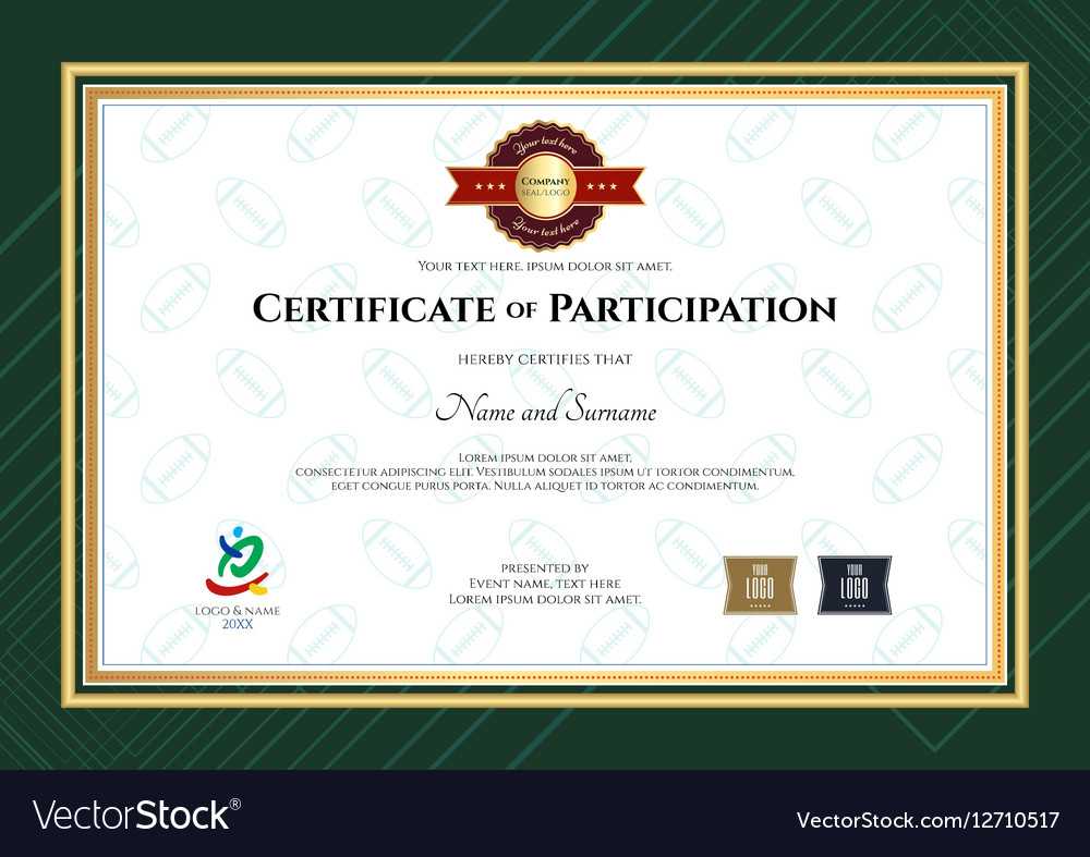 017 Template Ideas Certificate Of Participation In Sport The In Free Templates For Certificates Of Participation