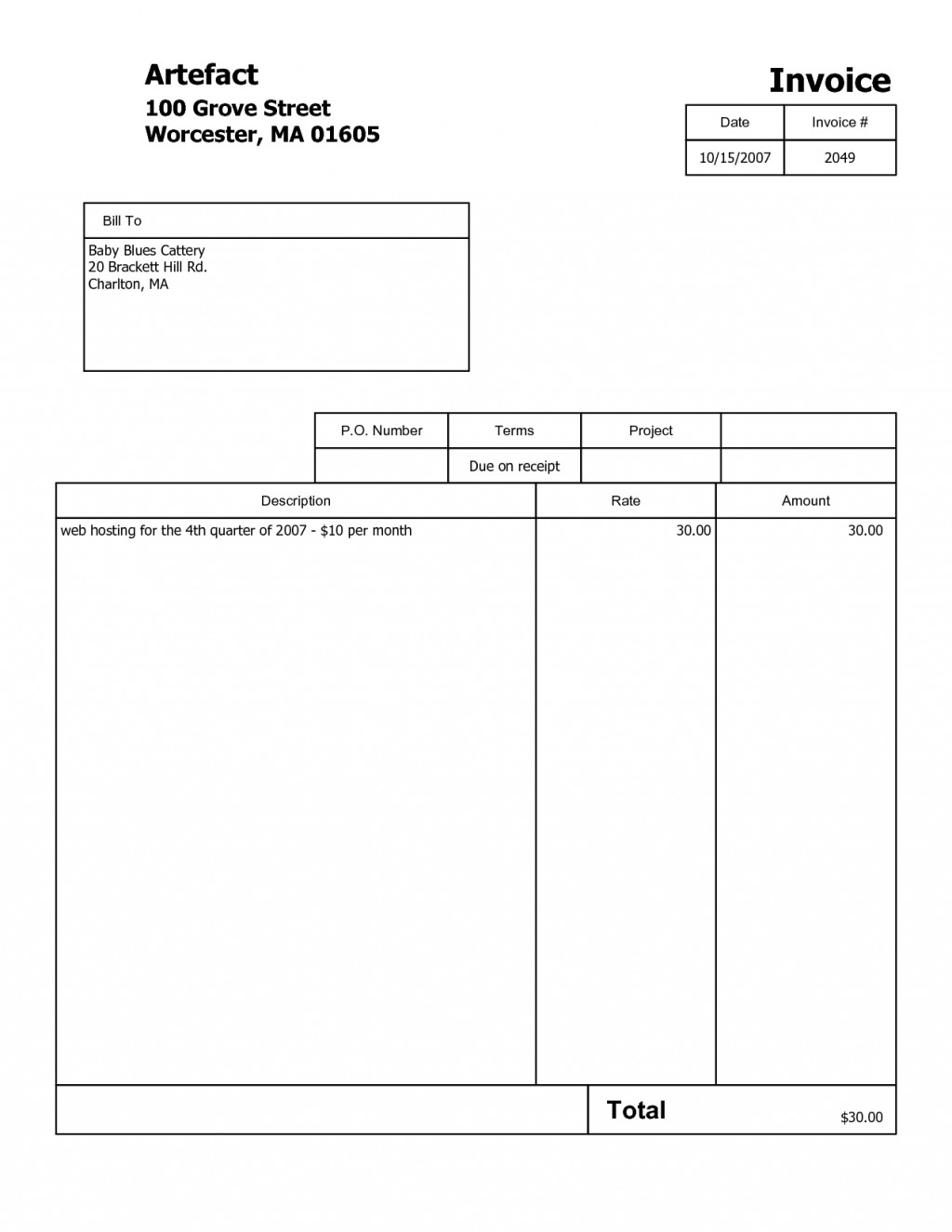 019 Free Blank Invoice Template Printable Templates With Regard To Free Bill Invoice Template Printable