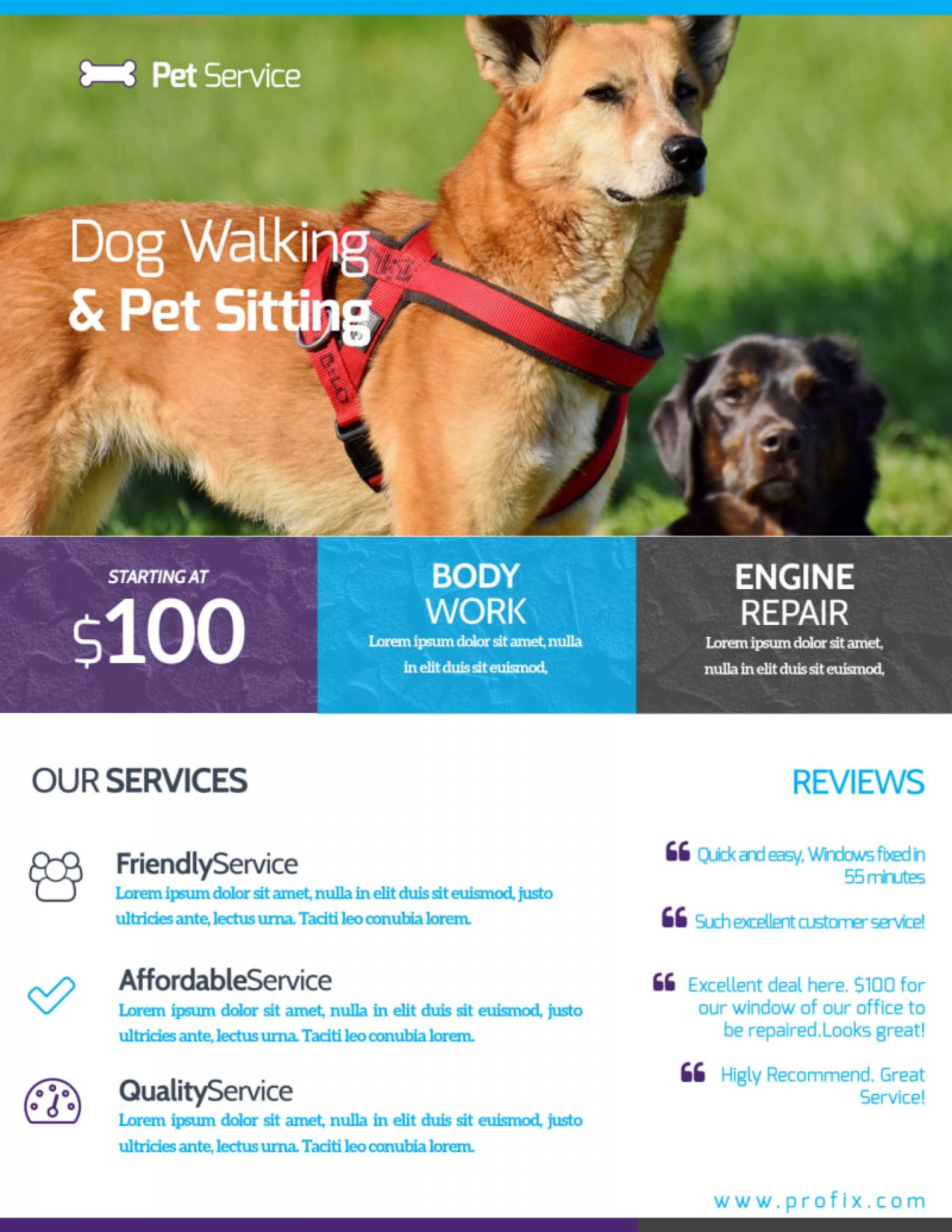 019 Free Dog Walking Flyer Template Ideas Service Flat Pertaining To Dog Walking Flyer Template Free