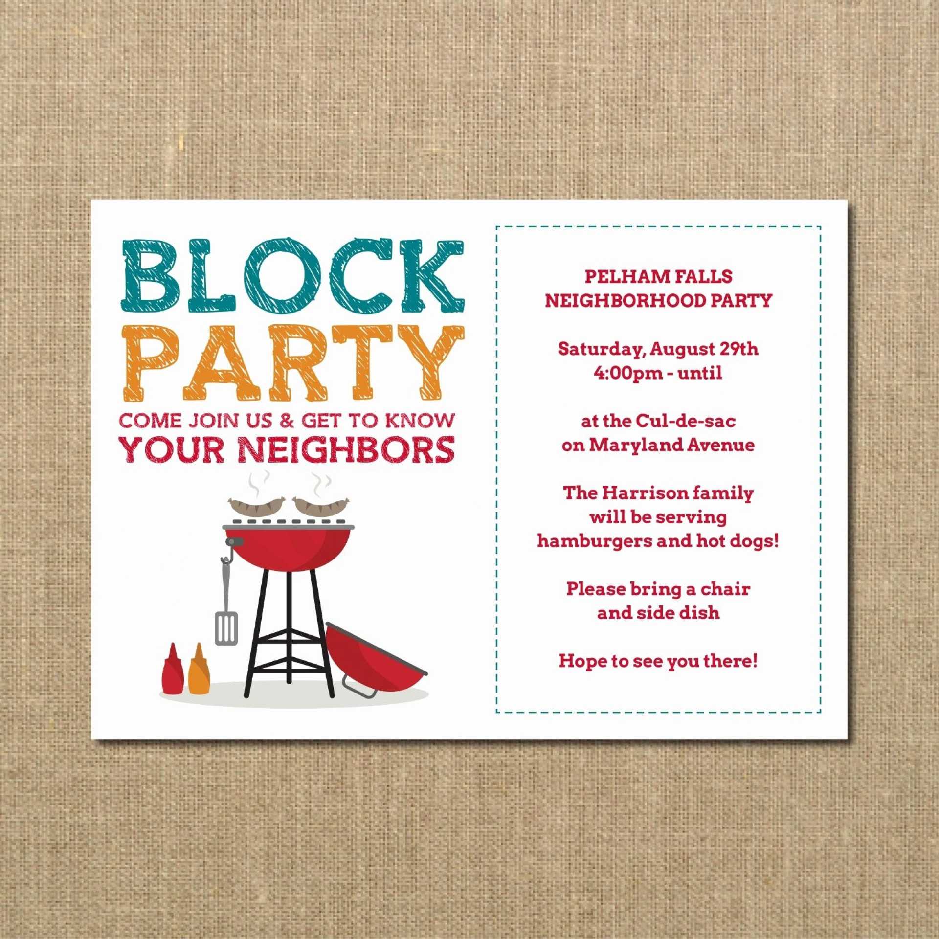 020 Free Block Party Flyer Template Word Independence Day Inside Free Block Party Flyer Template