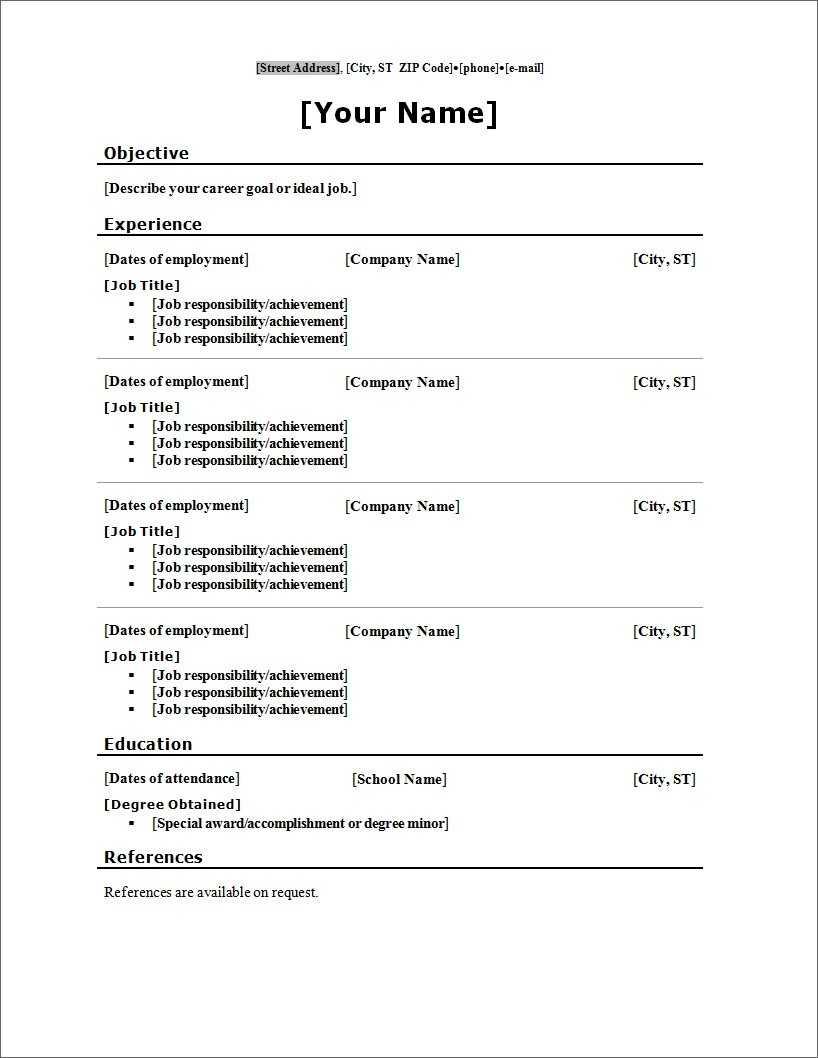 020 Free Cv Templates Microsoft Word With Picture Template Within Free Printable Resume Templates Microsoft Word