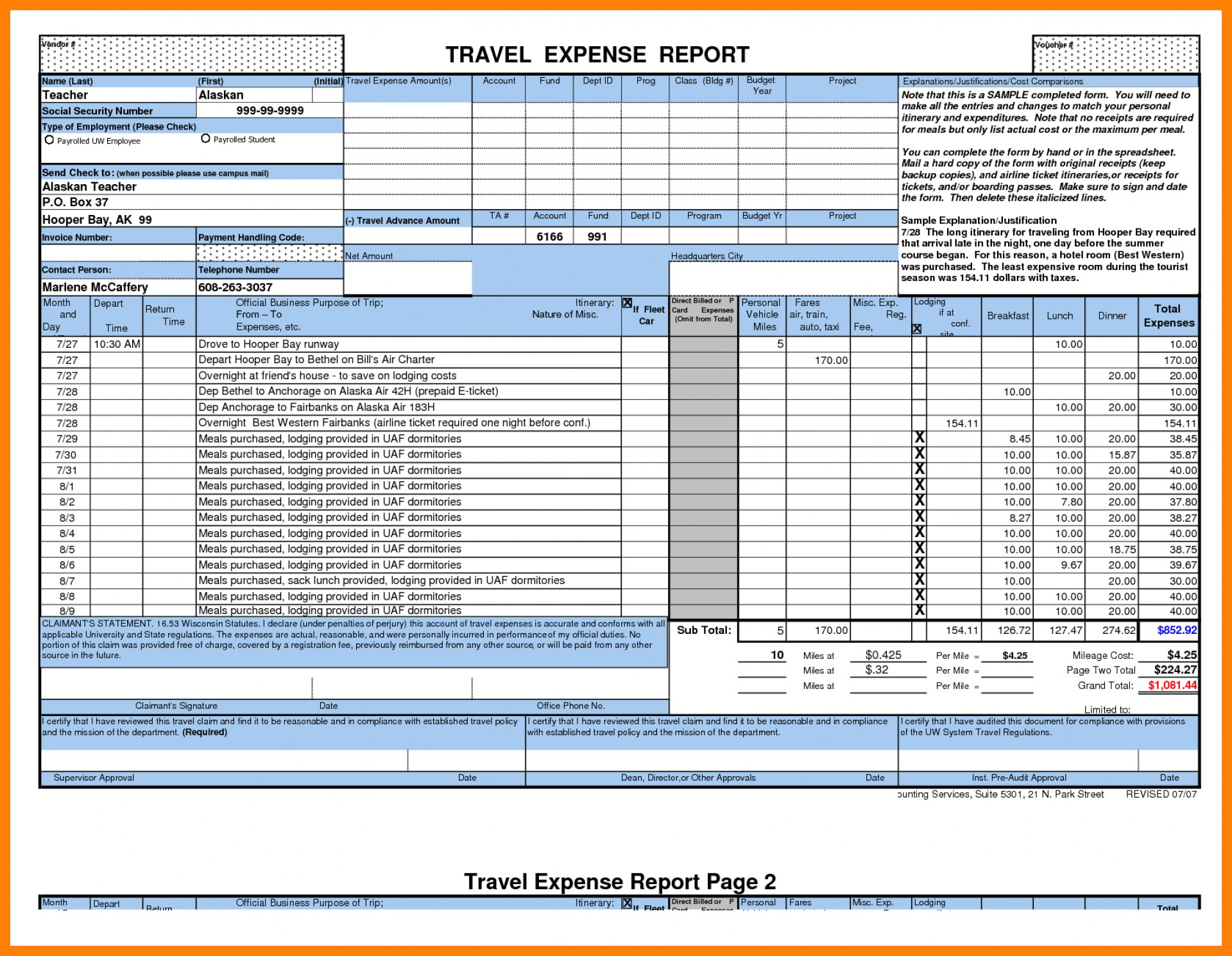 020 Travel Expense Report Form Word Expenses Format In Excel Intended For Expense Report Template Excel 2010