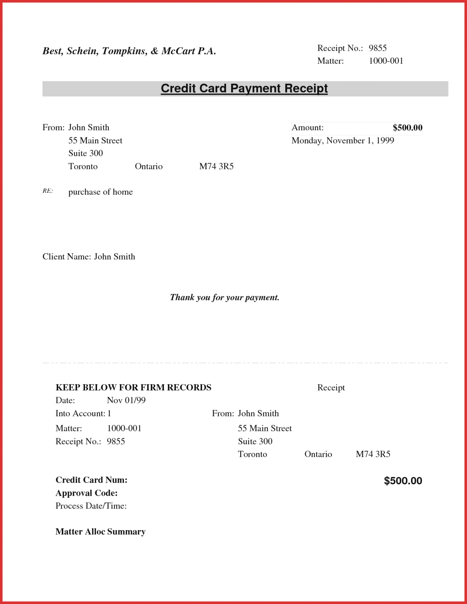 021 Credit Card Receipt Template Ideas Invoice With Payment Intended For Credit Card Receipt Template