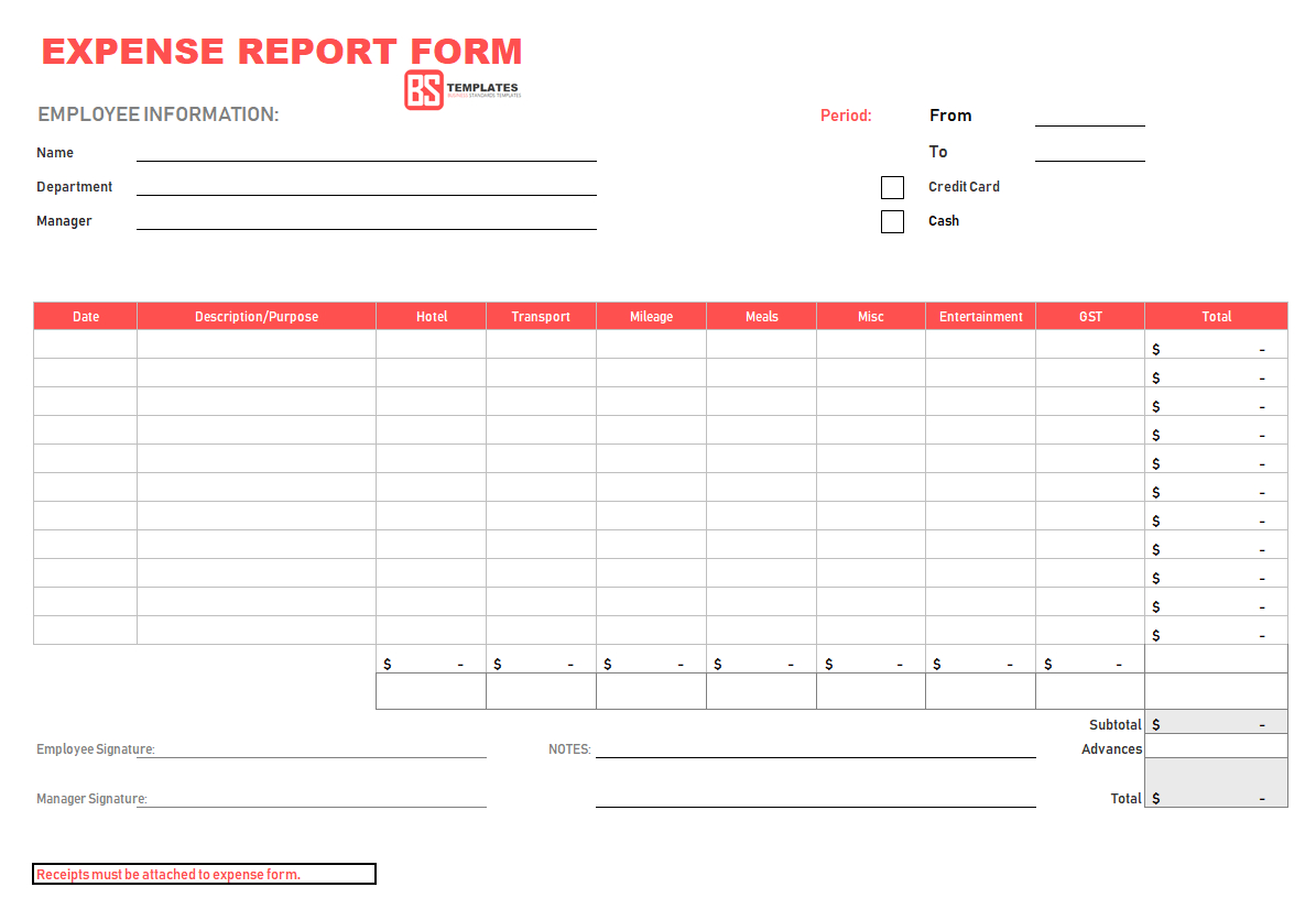 021 Expense Report Form 4 Expenses Template Excel Pertaining To Expense Report Spreadsheet Template Excel
